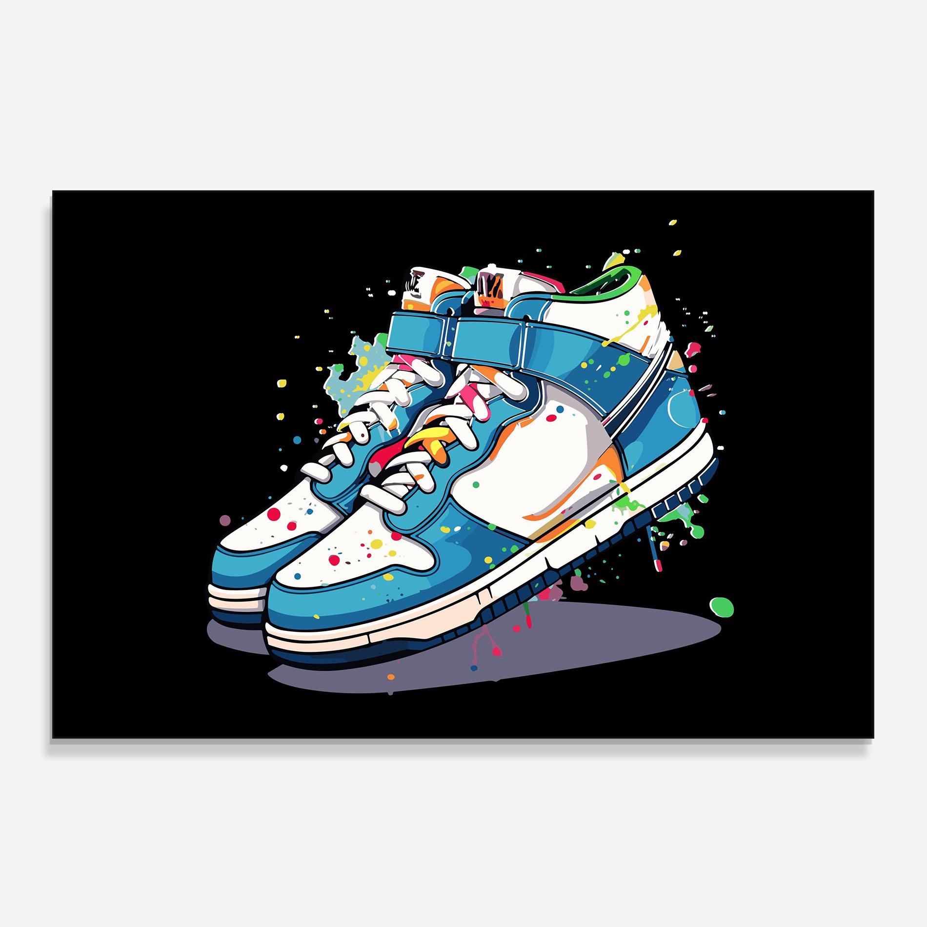 Küchenrückwand Glas Shoes Splash Color mockup 0