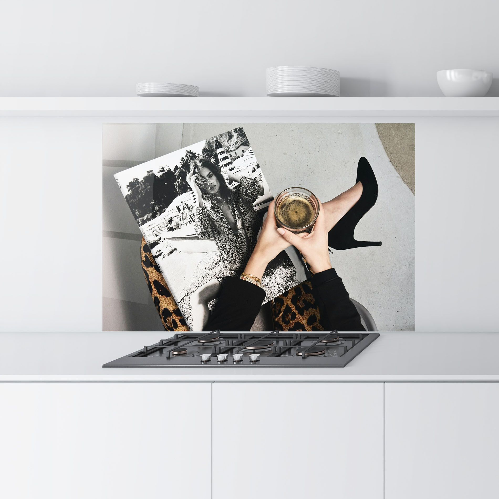 Black Shoes Holding Coffee mockup 9