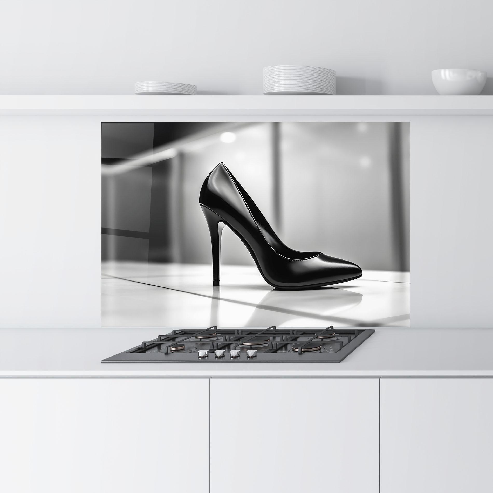 Küchenrückwand Glas Black Unique Design mockup 9