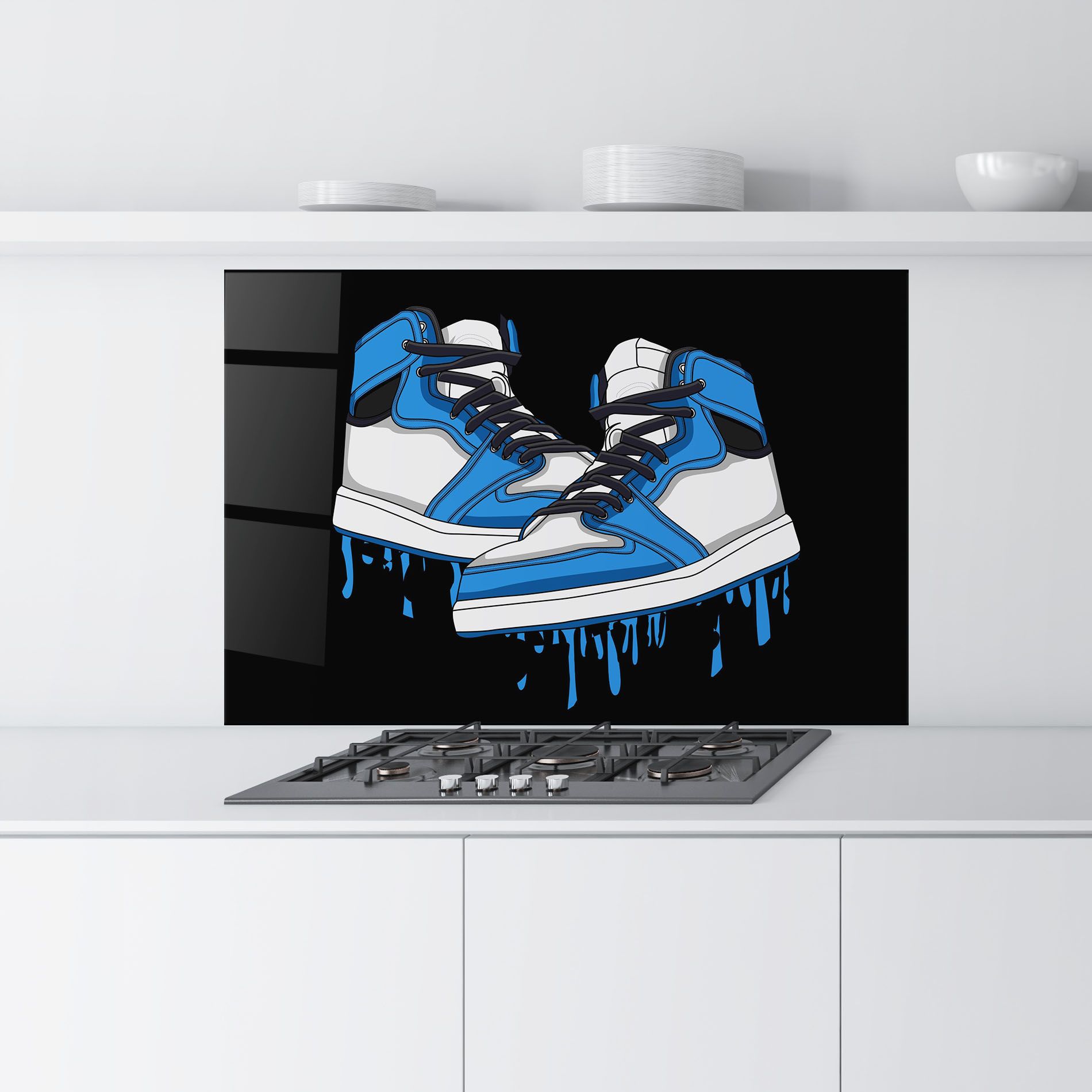 Blue White Shoes mockup 9