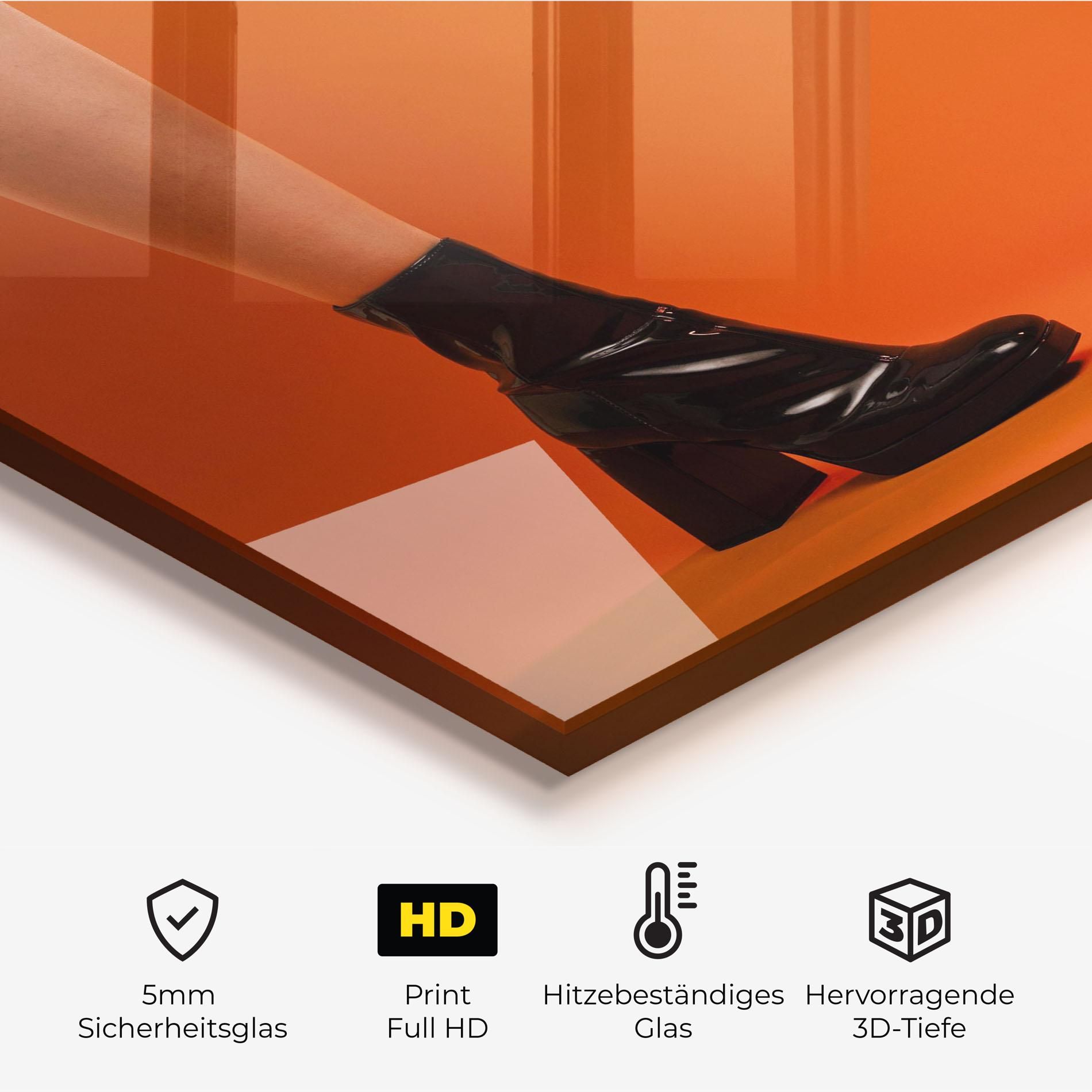 Black Boots On Orange mockup 2