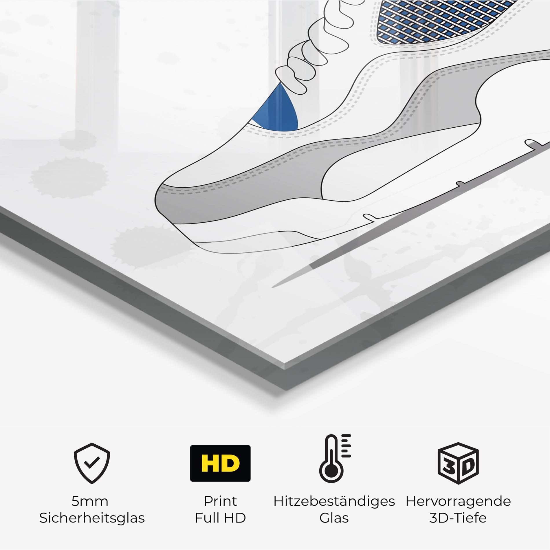 Blue Grey Sneakers mockup 2