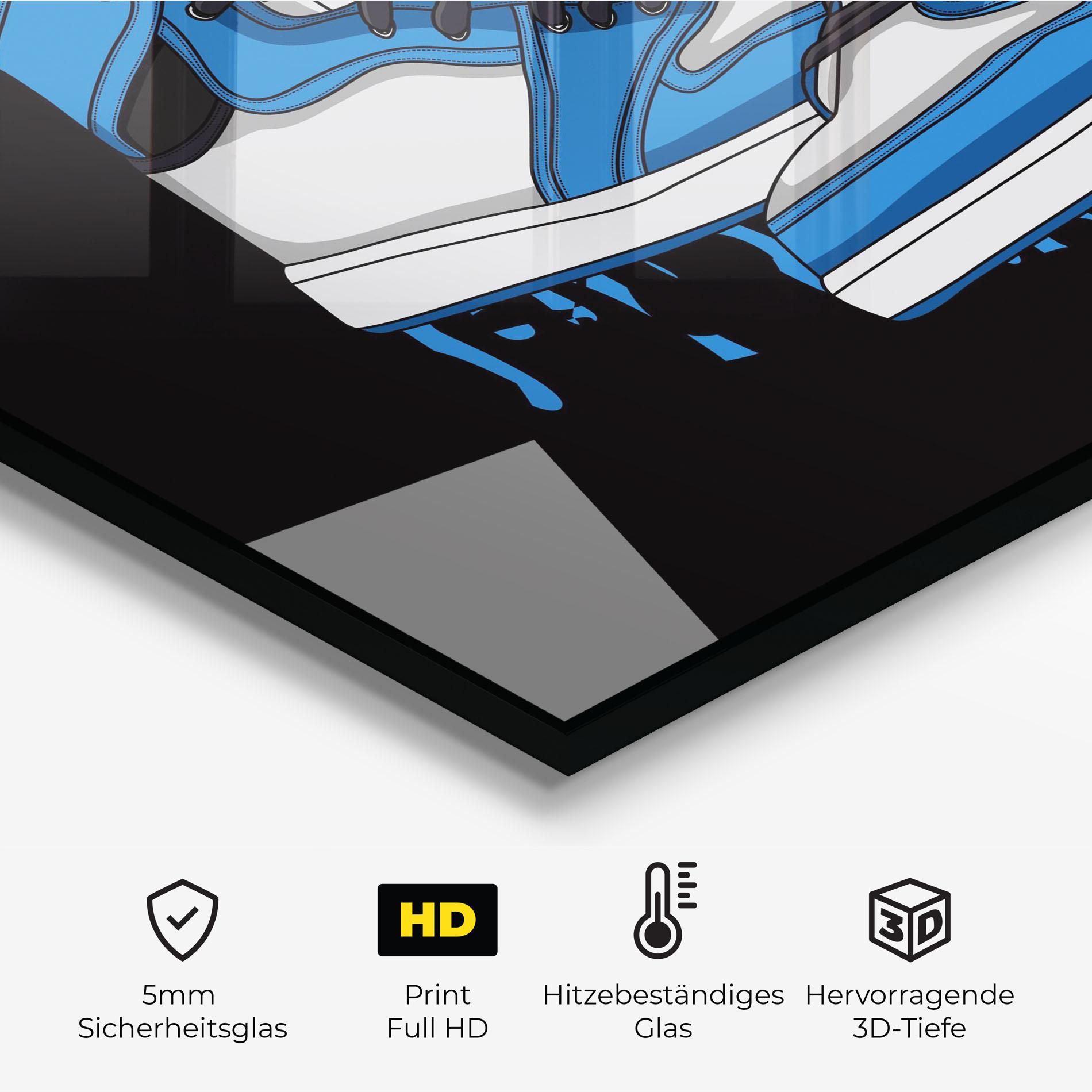 Blue White Shoes mockup 2