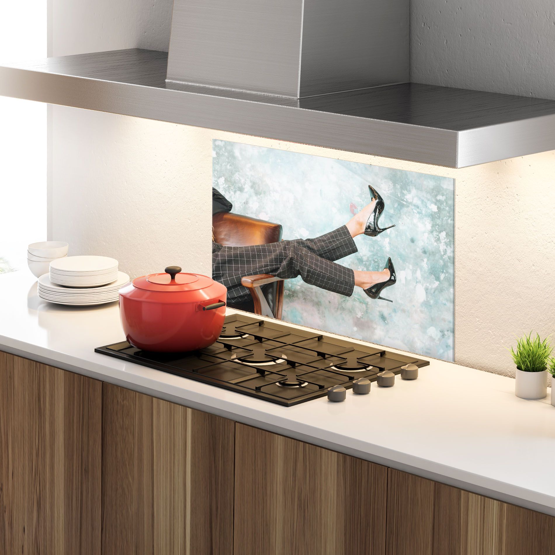 Black Shoes On Chair mockup 4