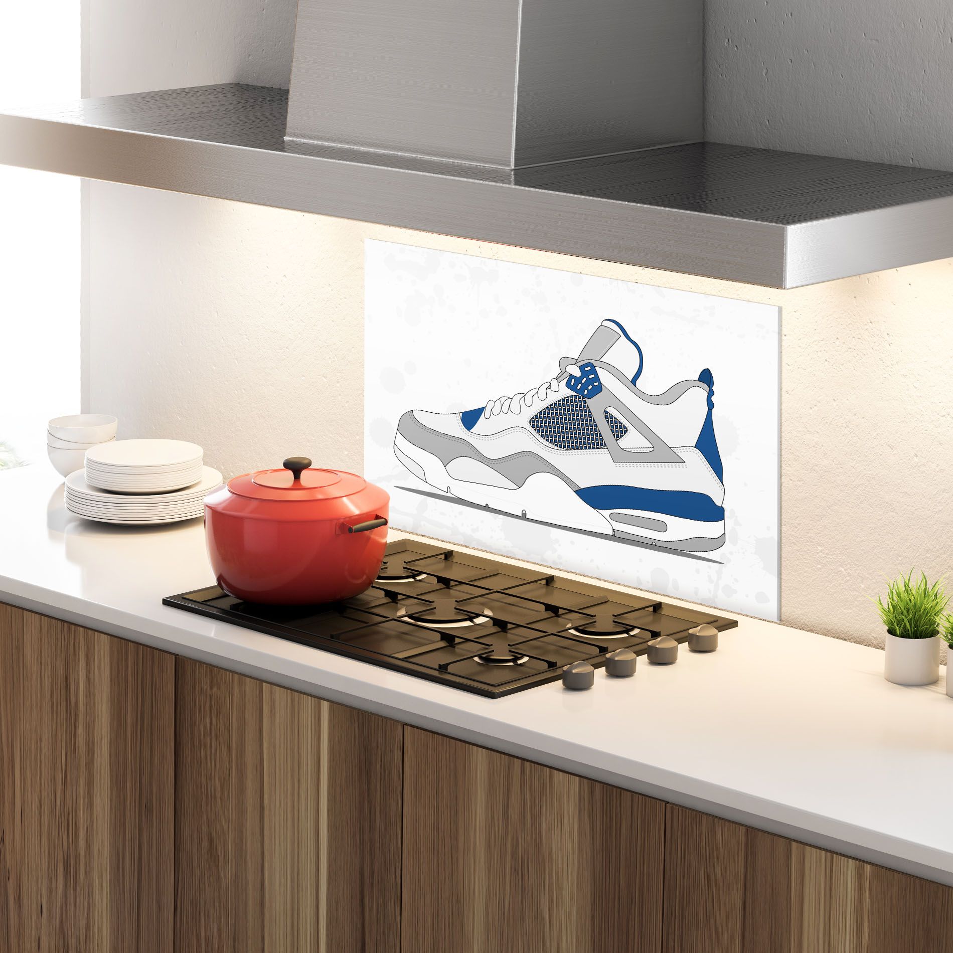 Blue Grey Sneakers mockup 4