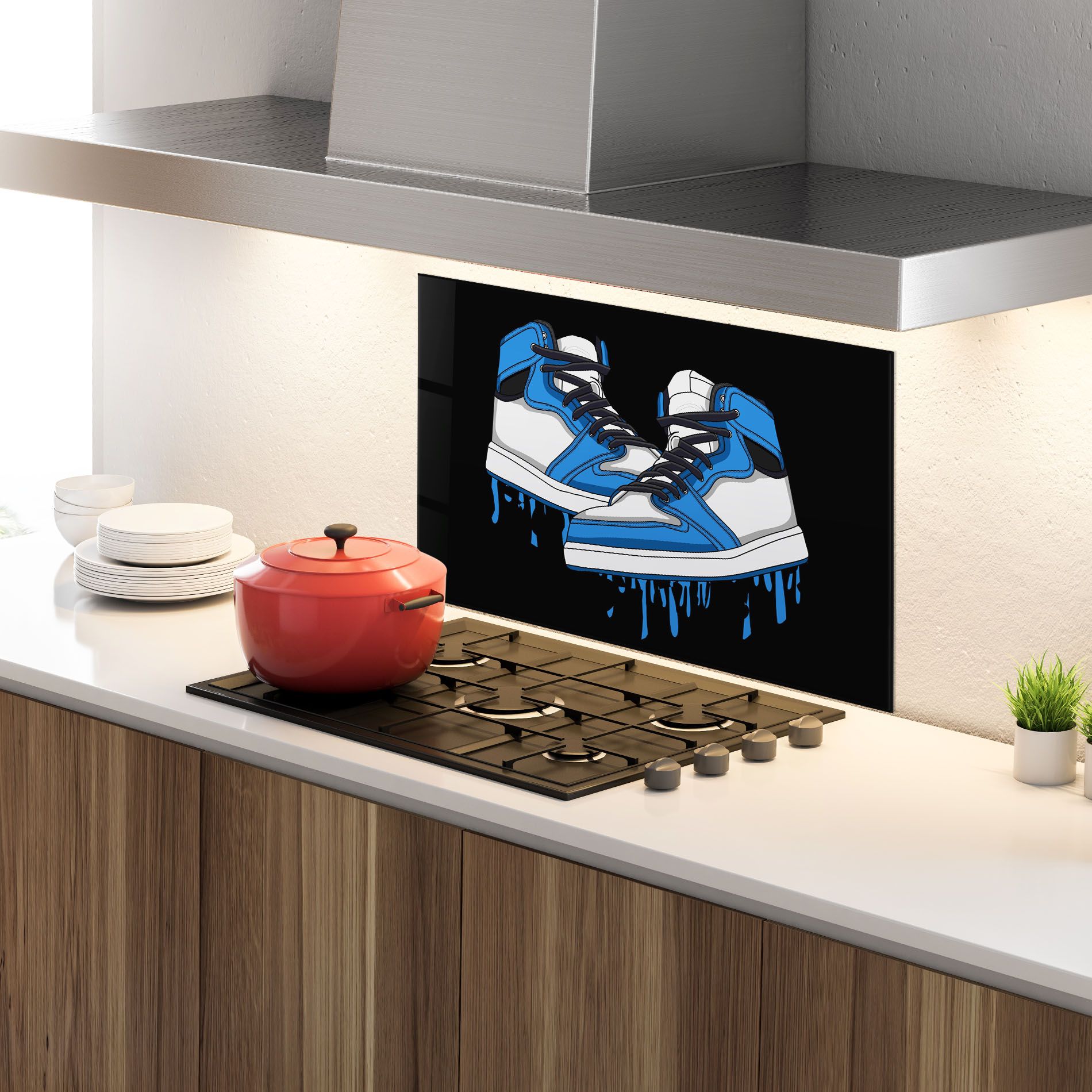 Blue White Shoes mockup 4