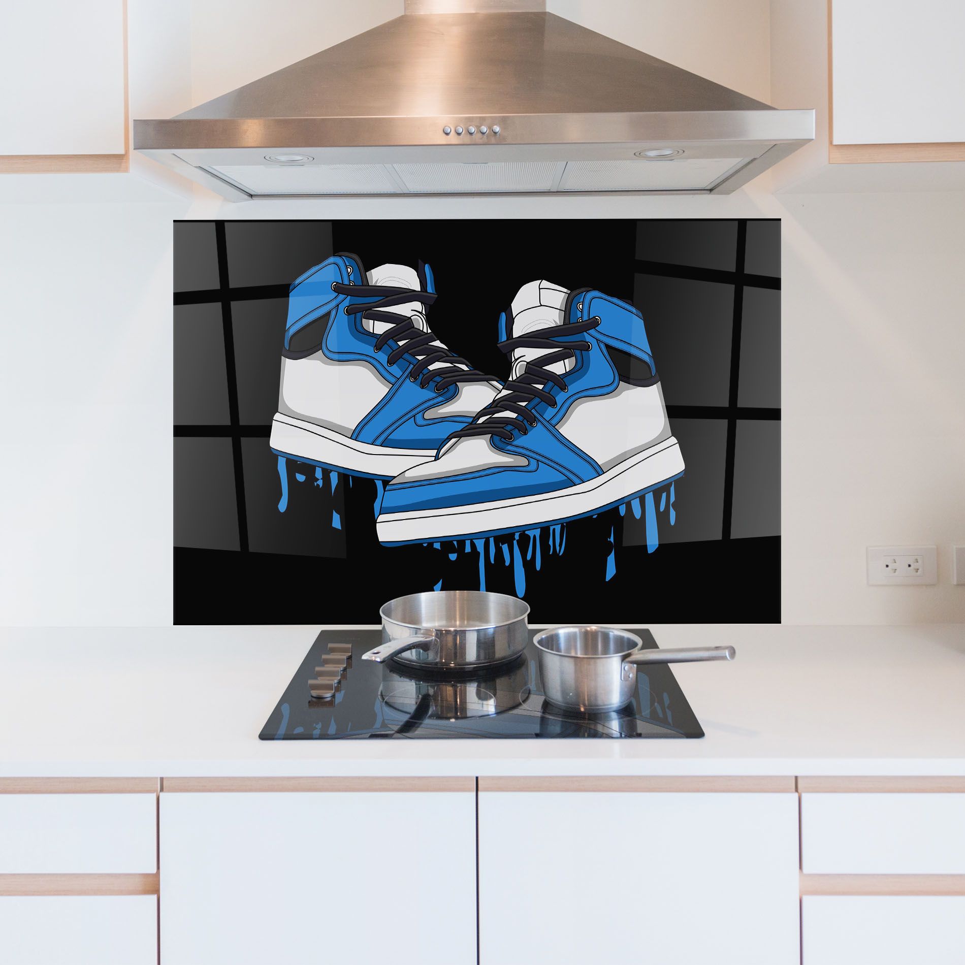 Blue White Shoes mockup 5