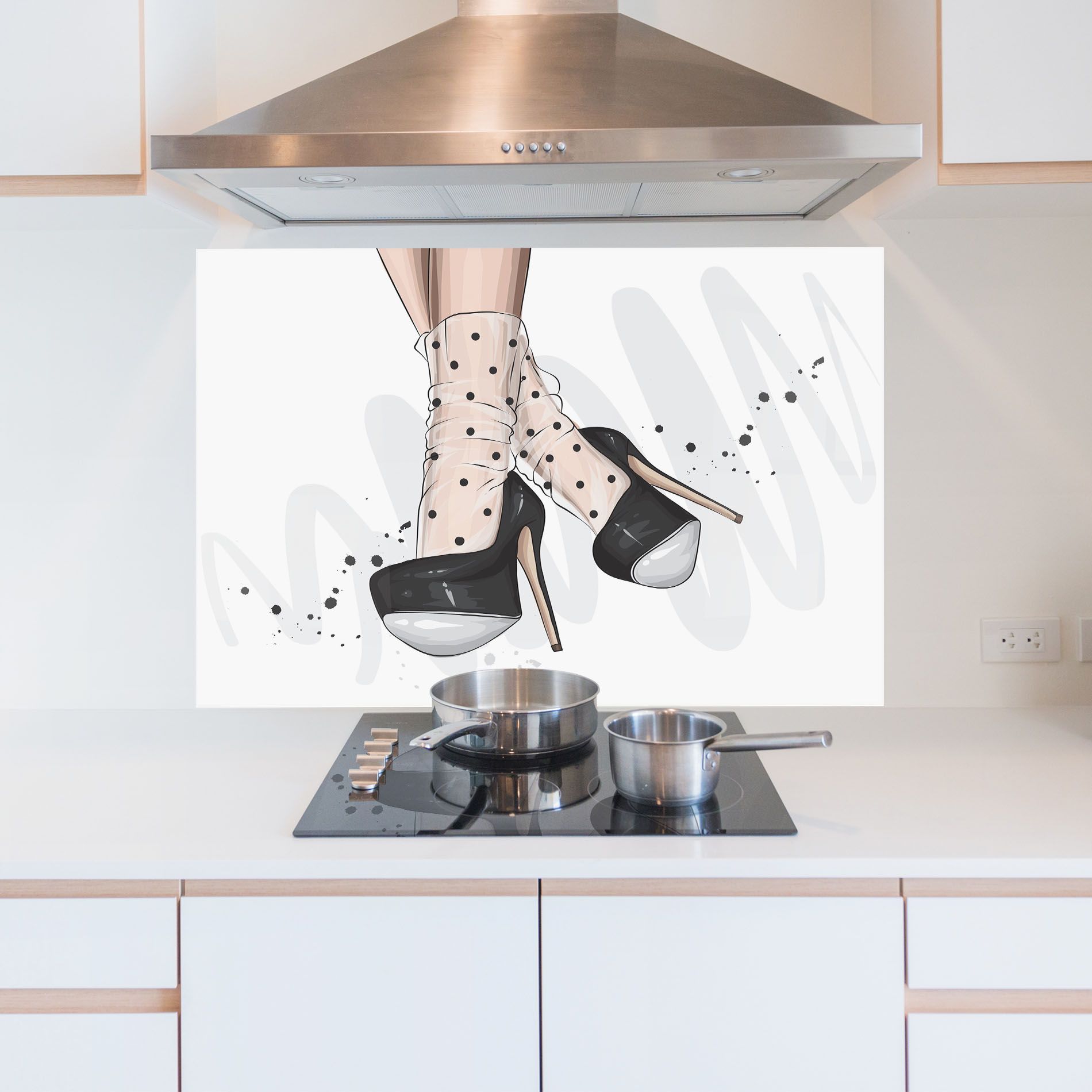 Cute Black Heels Art mockup 5