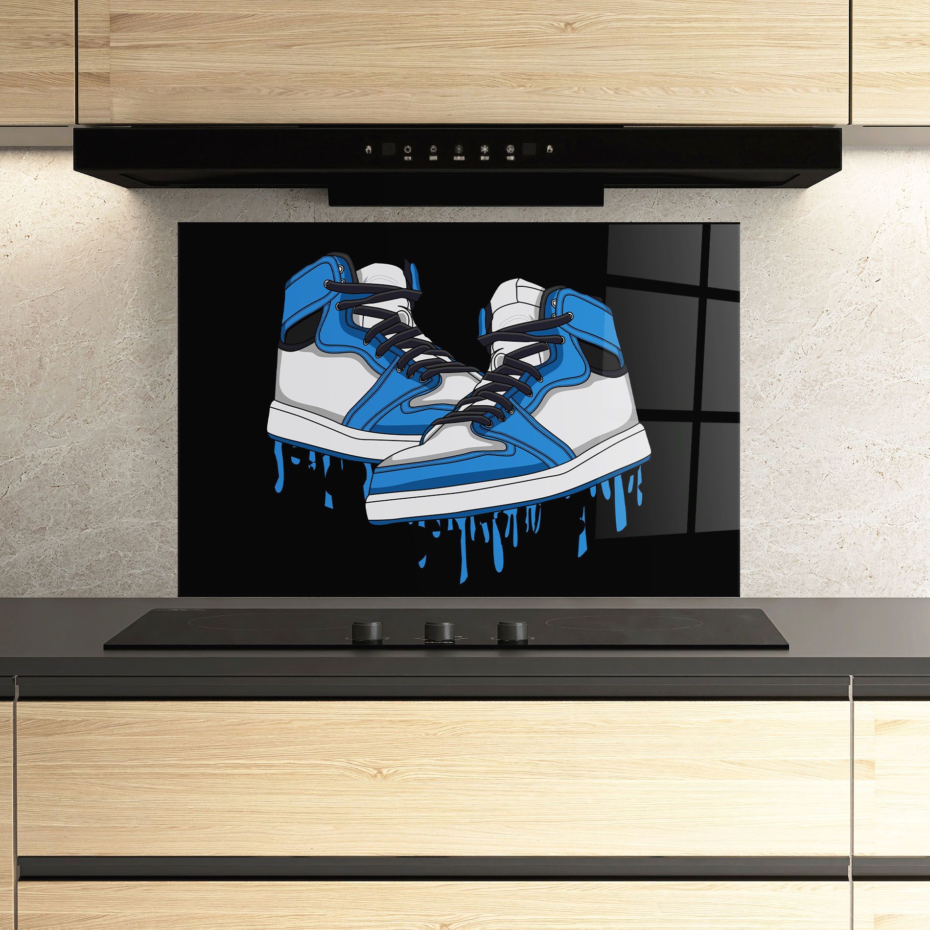 Blue White Shoes mockup 3