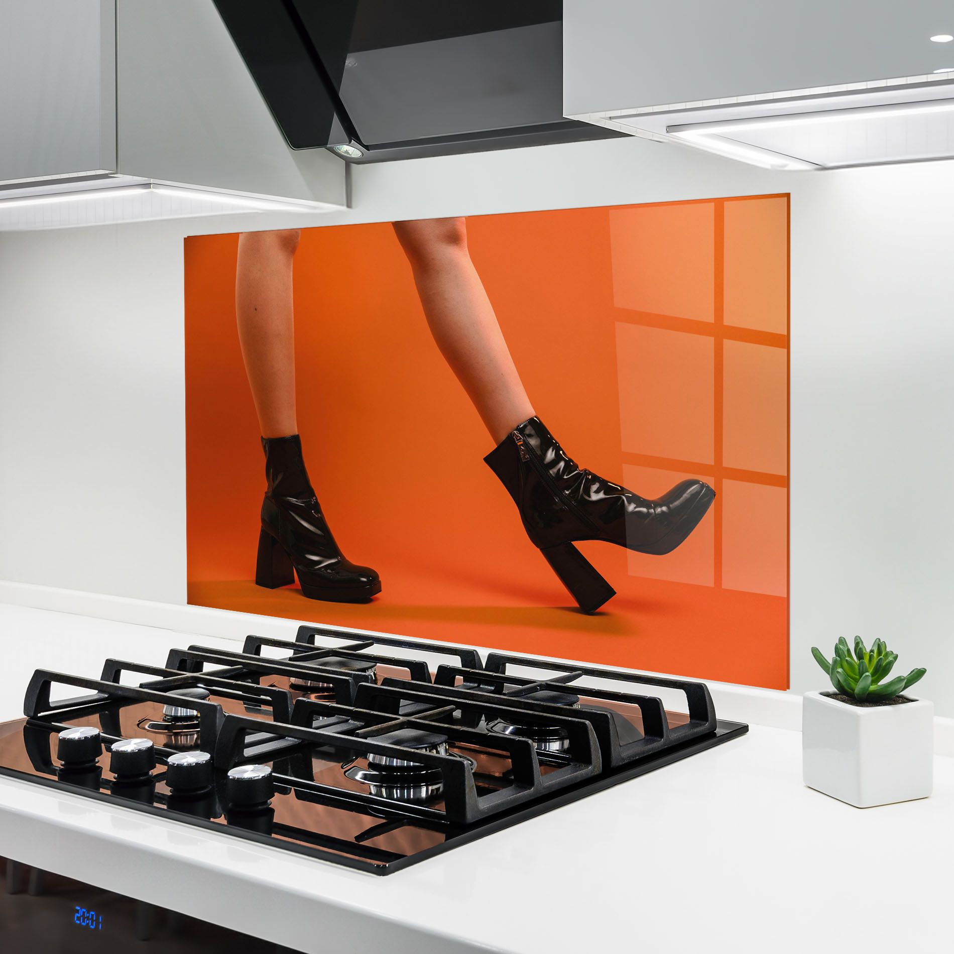 Black Boots On Orange mockup 6
