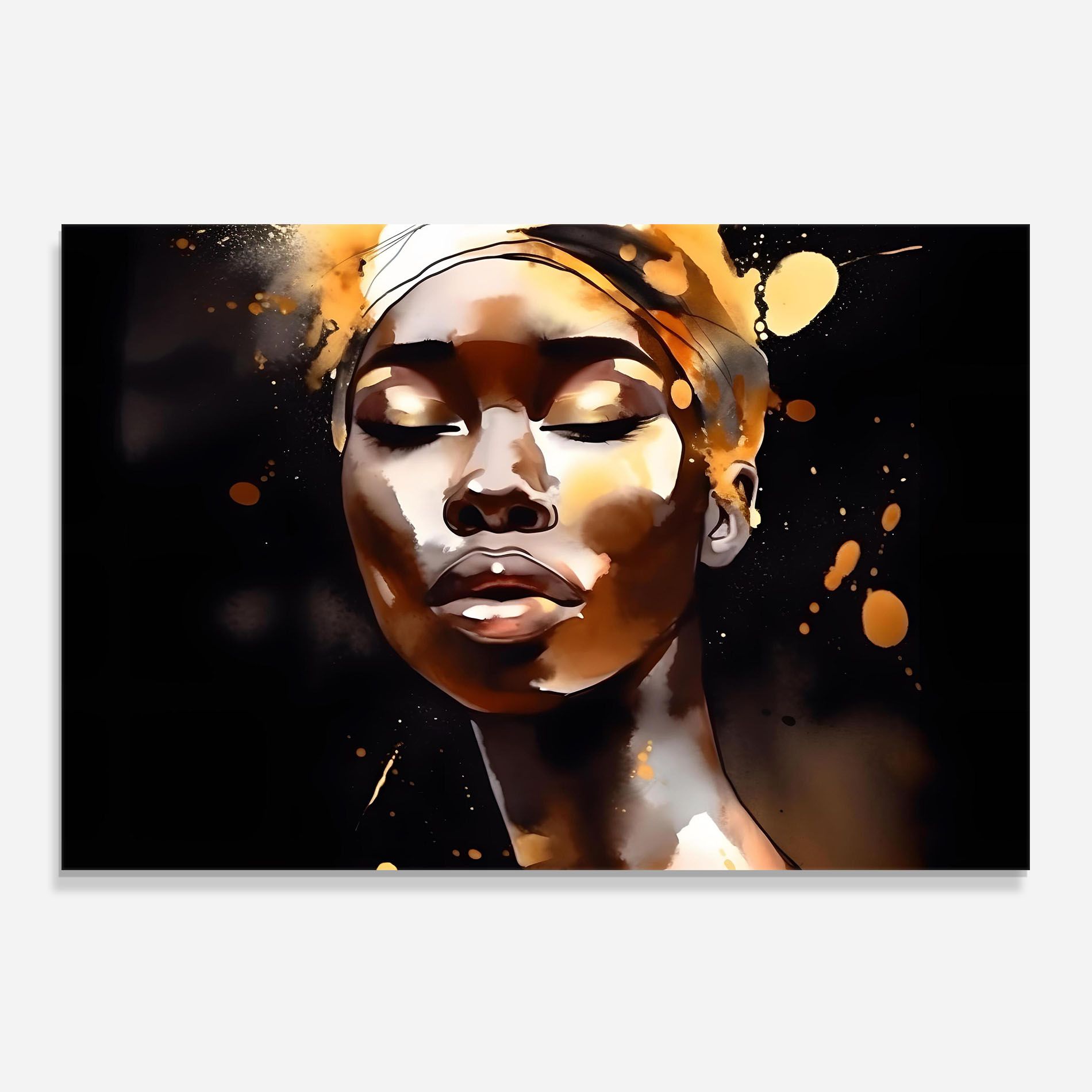 Abstract Gold Woman mockup 0