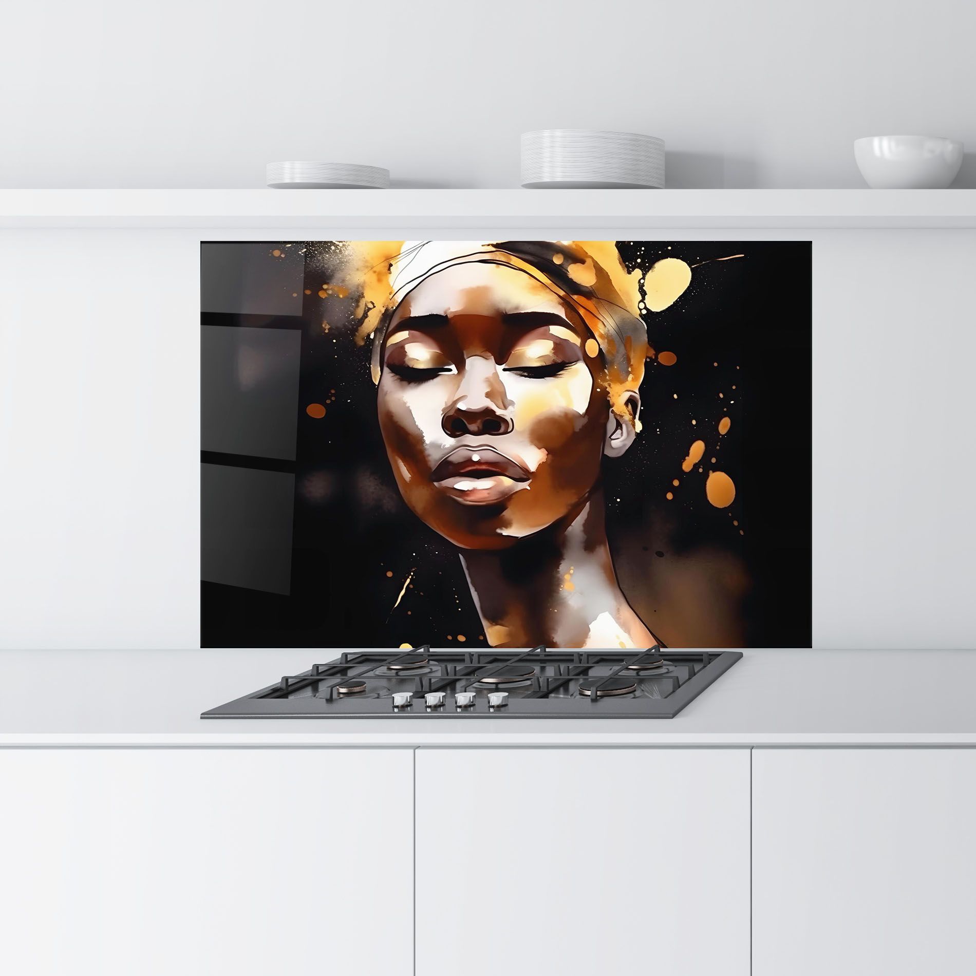 Abstract Gold Woman mockup 9