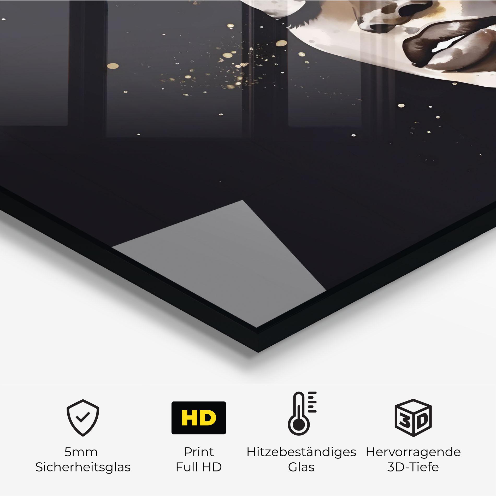 Küchenrückwand Glas Stylish Gold African mockup 2