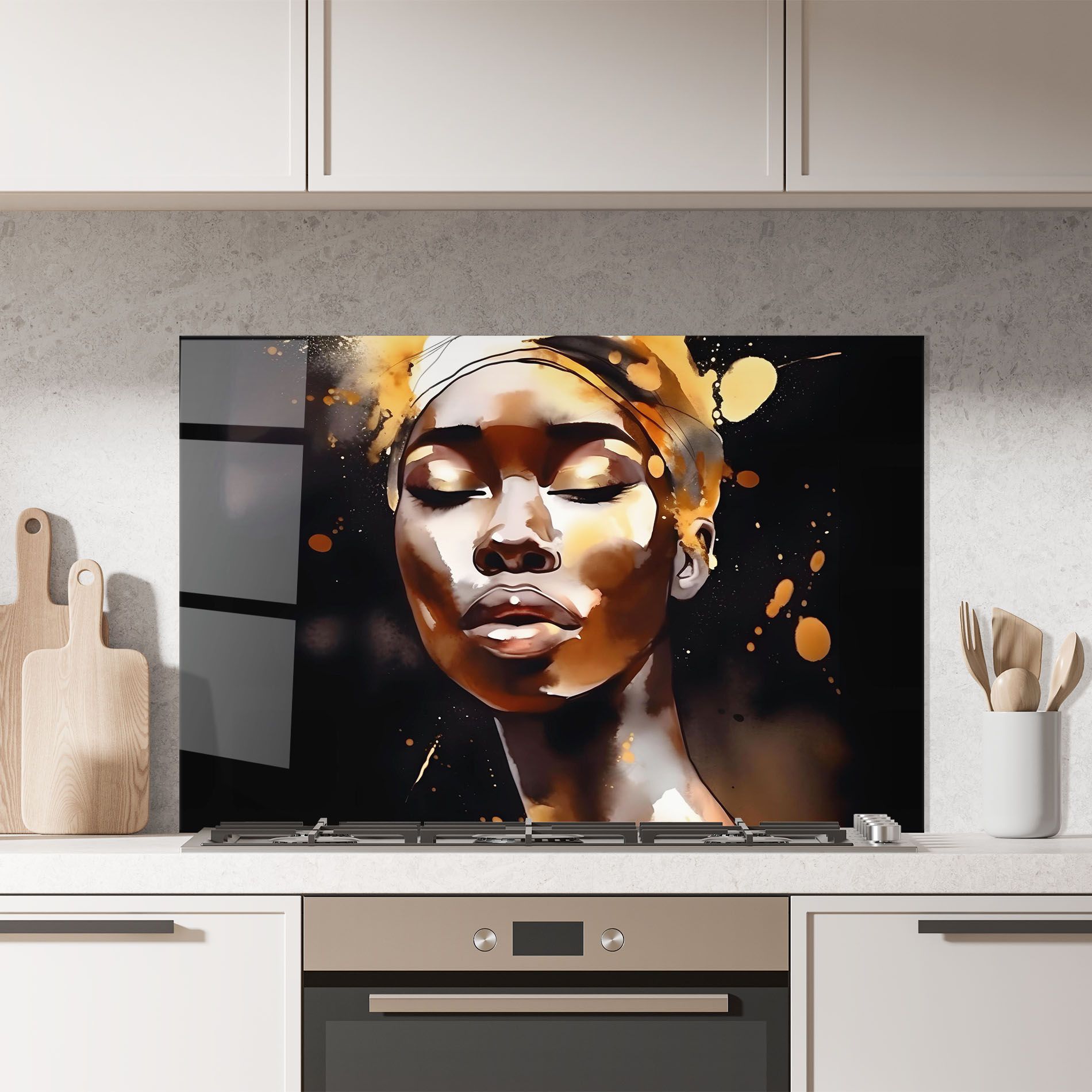 Abstract Gold Woman mockup 7