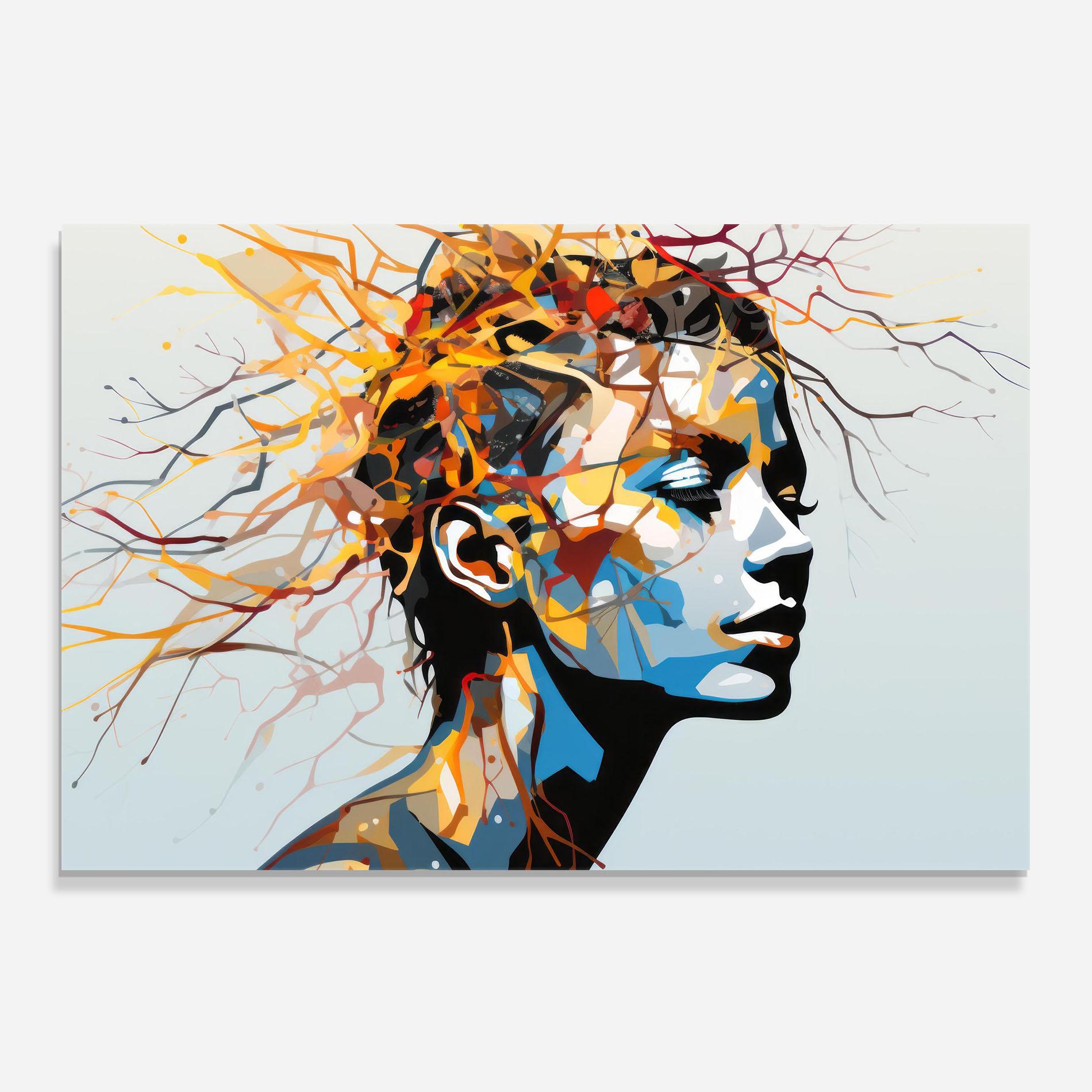 Küchenrückwand Glas Branches Hair mockup 0