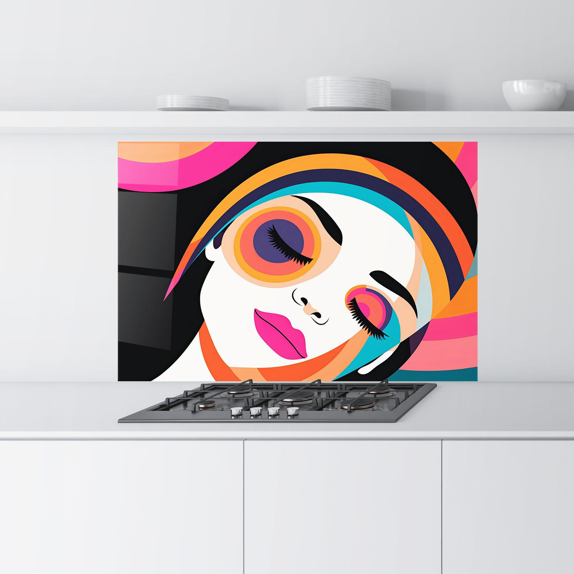 Küchenrückwand Glas Hypnotic Dreams mockup 9