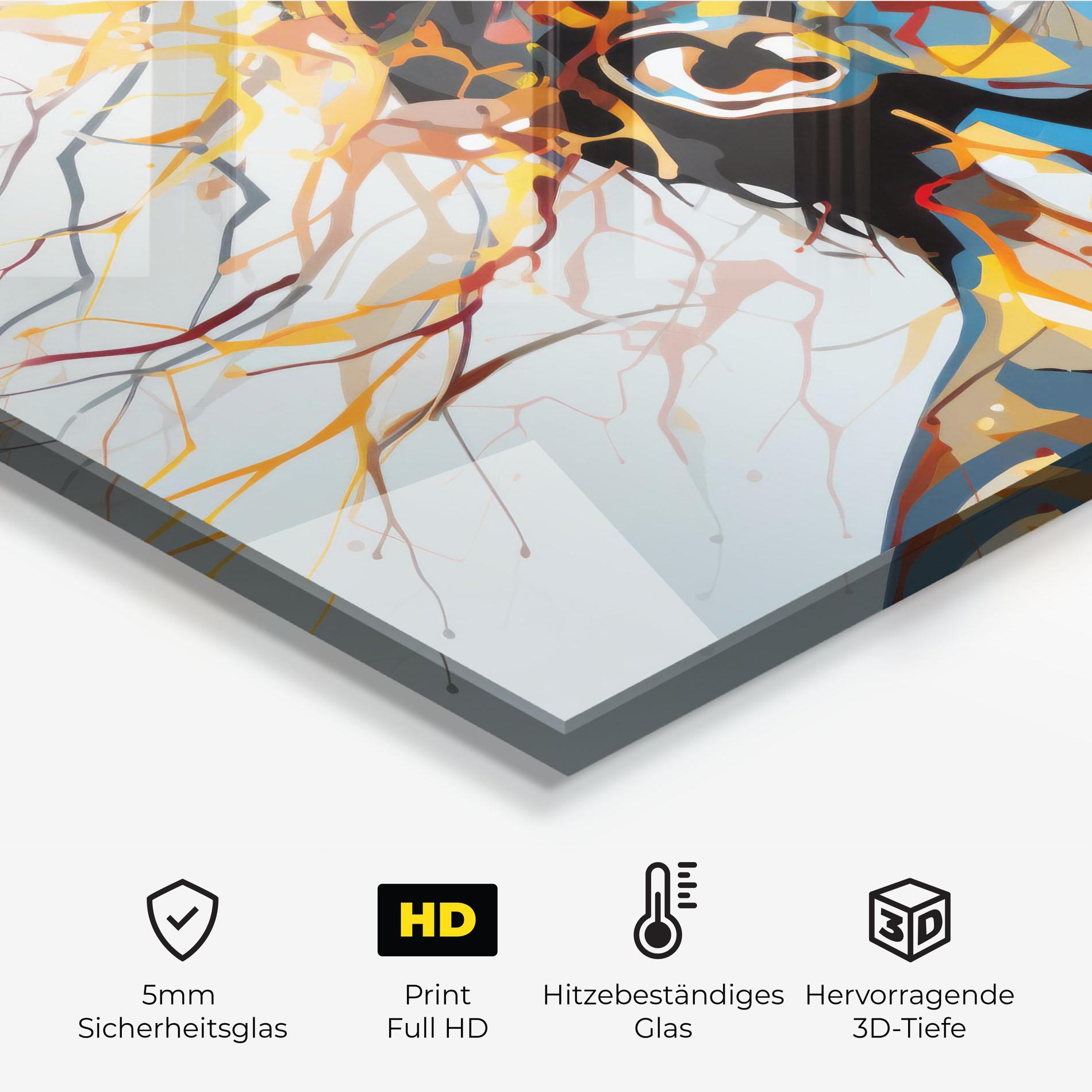 Küchenrückwand Glas Branches Hair mockup 2