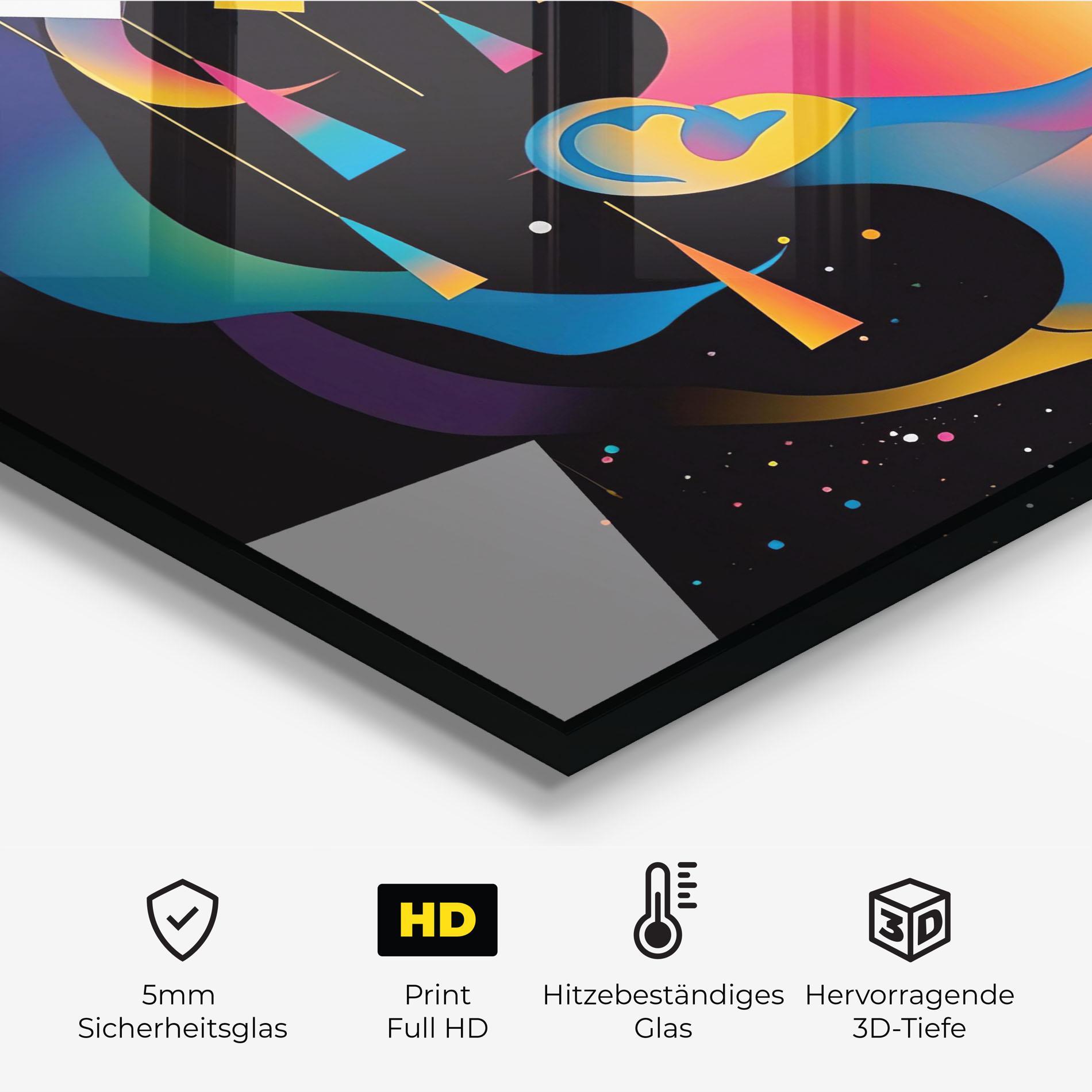 Küchenrückwand Glas Dreamy Night Female mockup 2