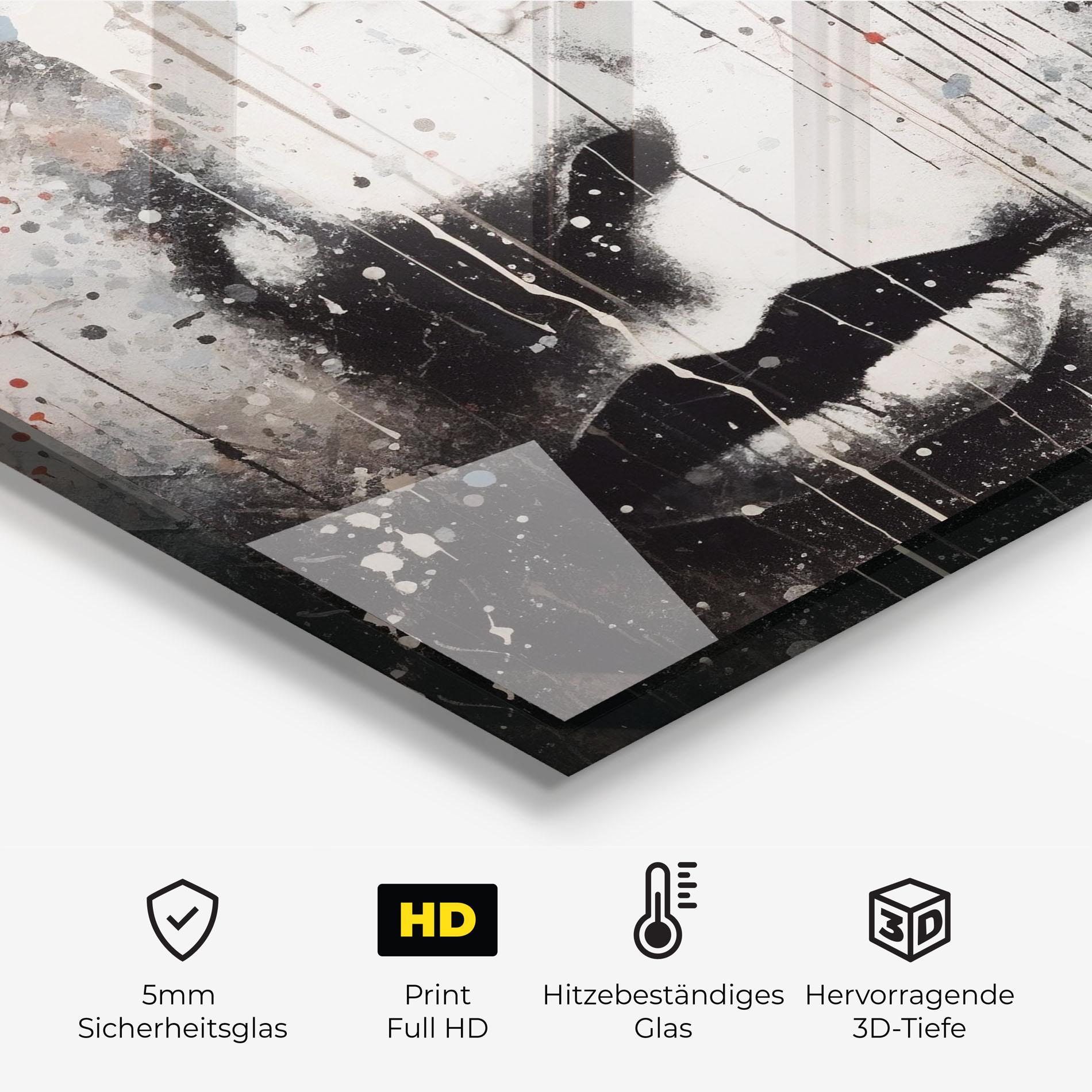 Küchenrückwand Glas Ink Street Graffiti mockup 2