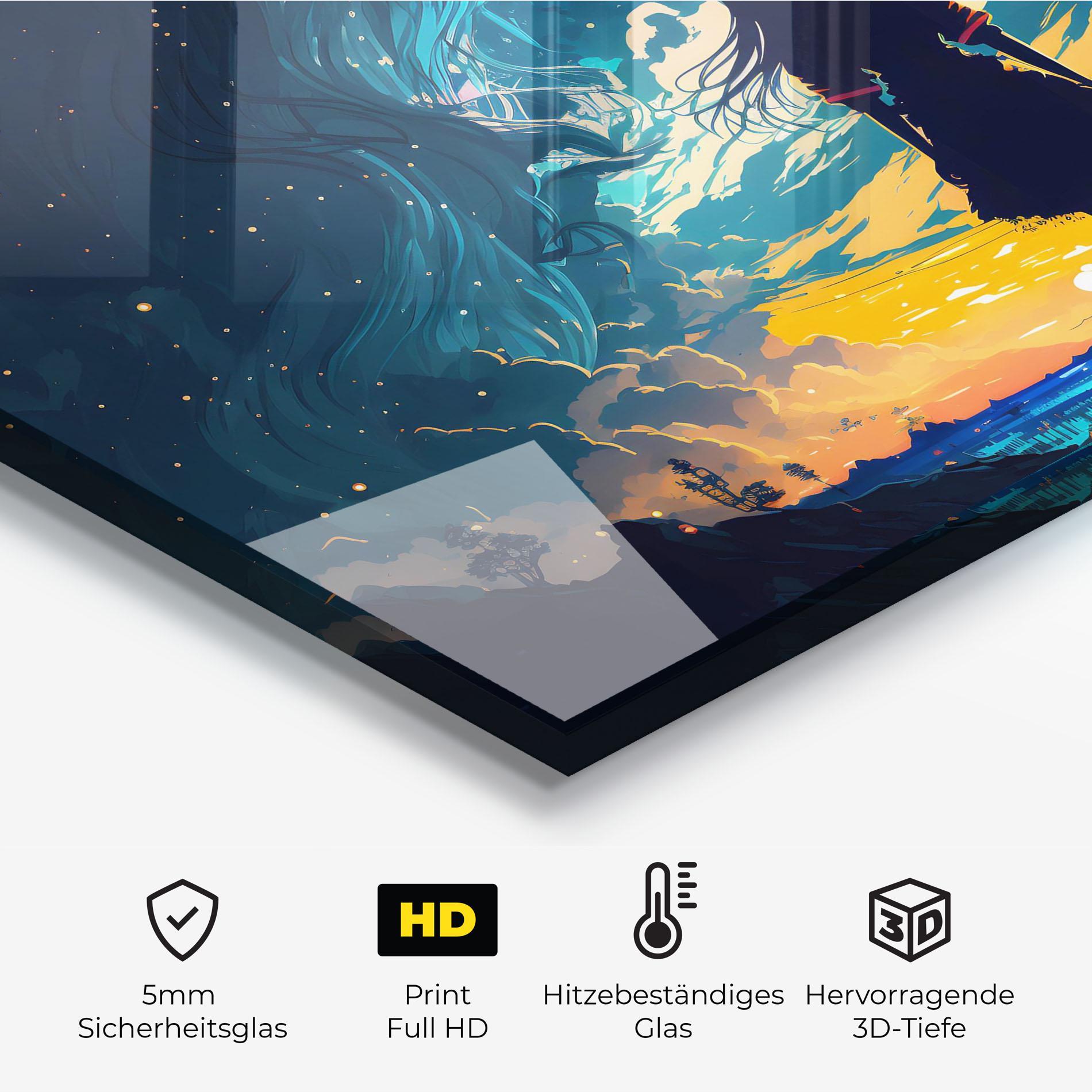 Küchenrückwand Glas Mystical Woman Fairytale mockup 2