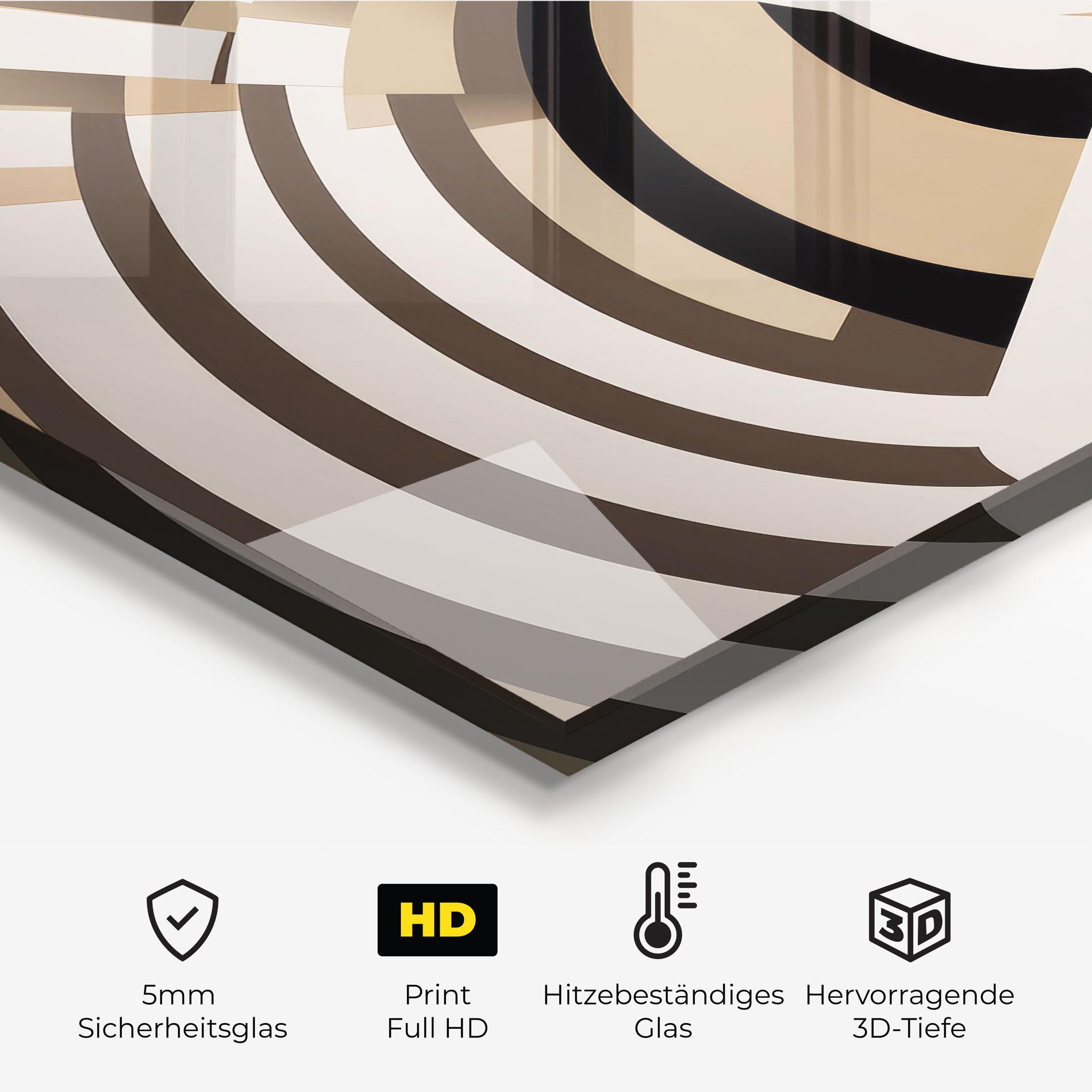 Küchenrückwand Glas Op Art Portrait mockup 2