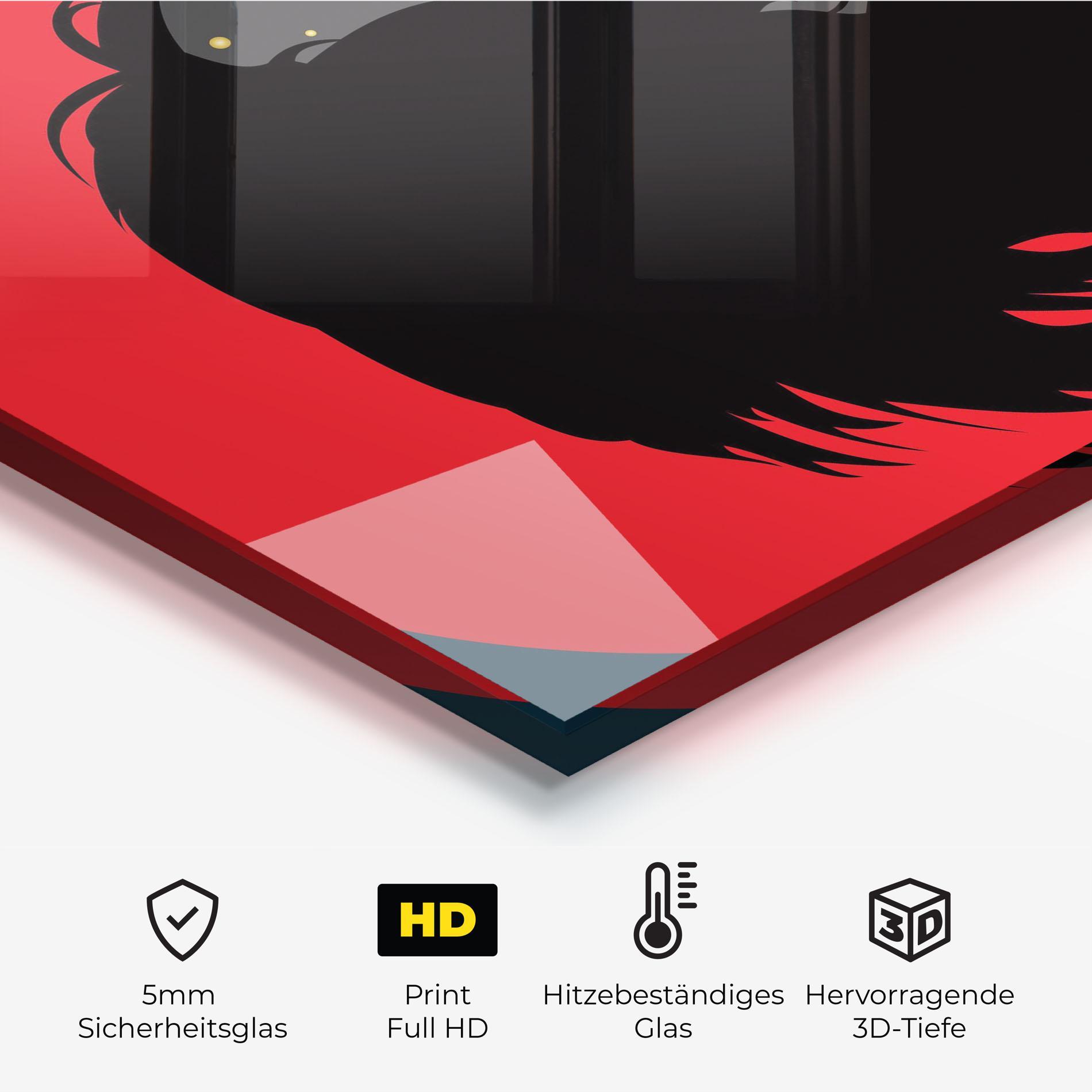 Küchenrückwand Glas Woman Galaxy mockup 2