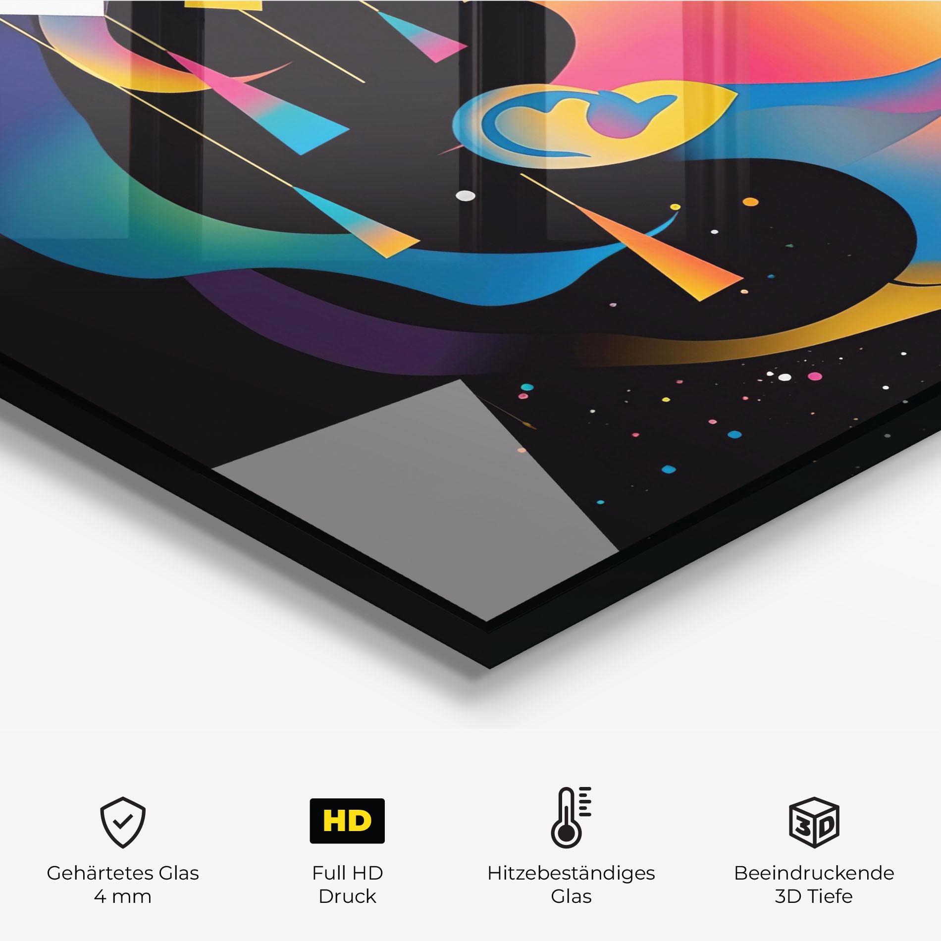 Küchenrückwand Glas Dreamy Night Female mockup 2