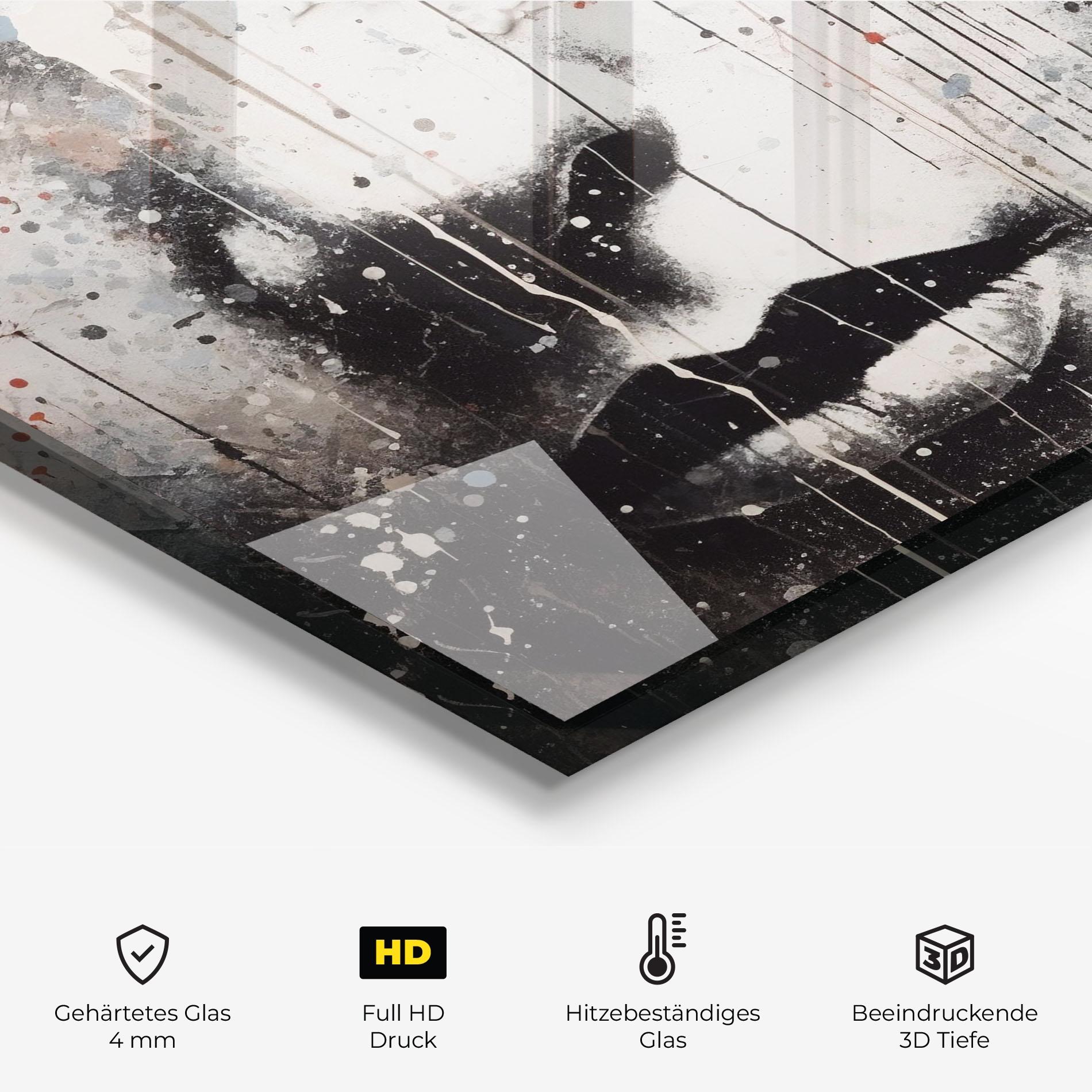 Küchenrückwand Glas Ink Street Graffiti mockup 2