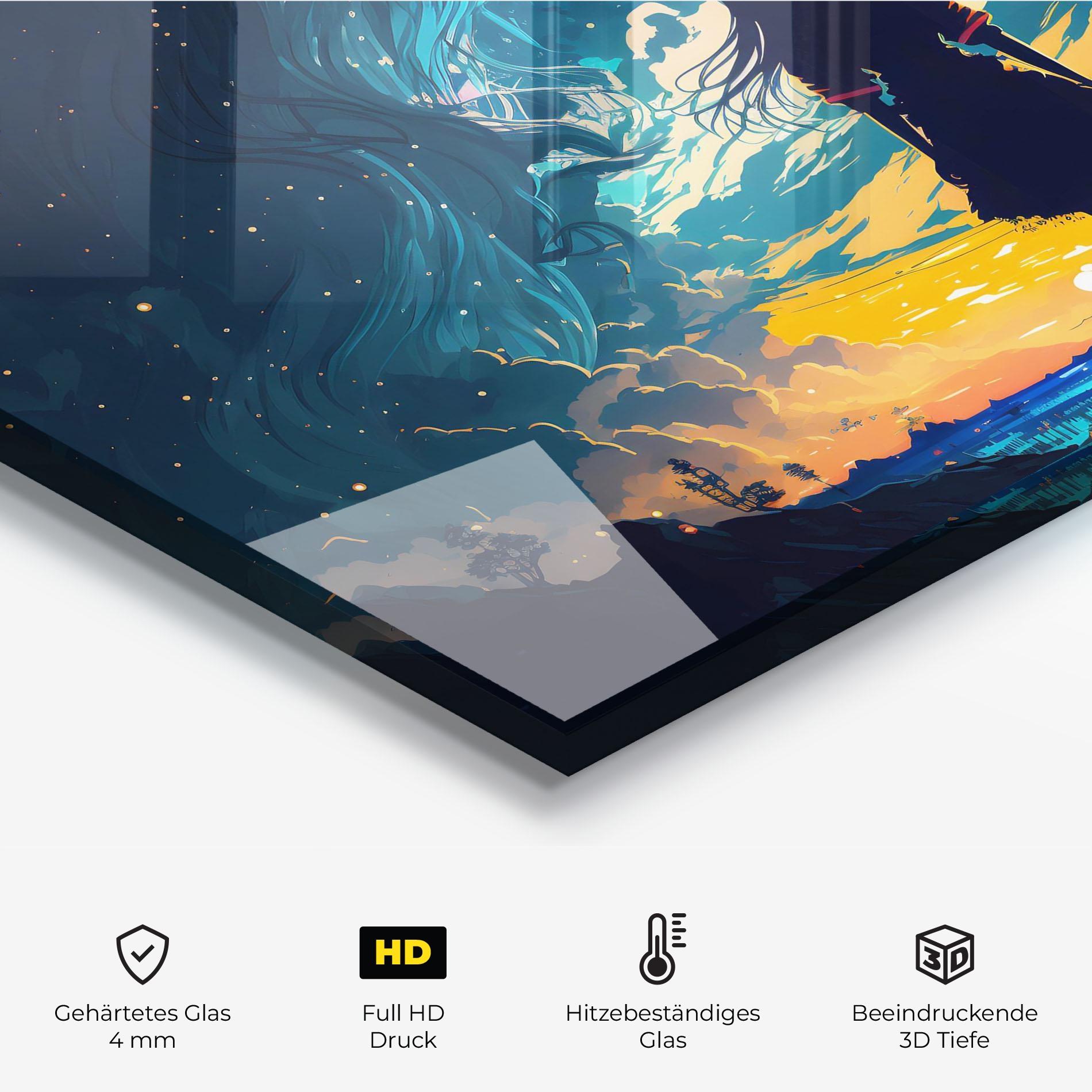 Küchenrückwand Glas Mystical Woman Fairytale mockup 2