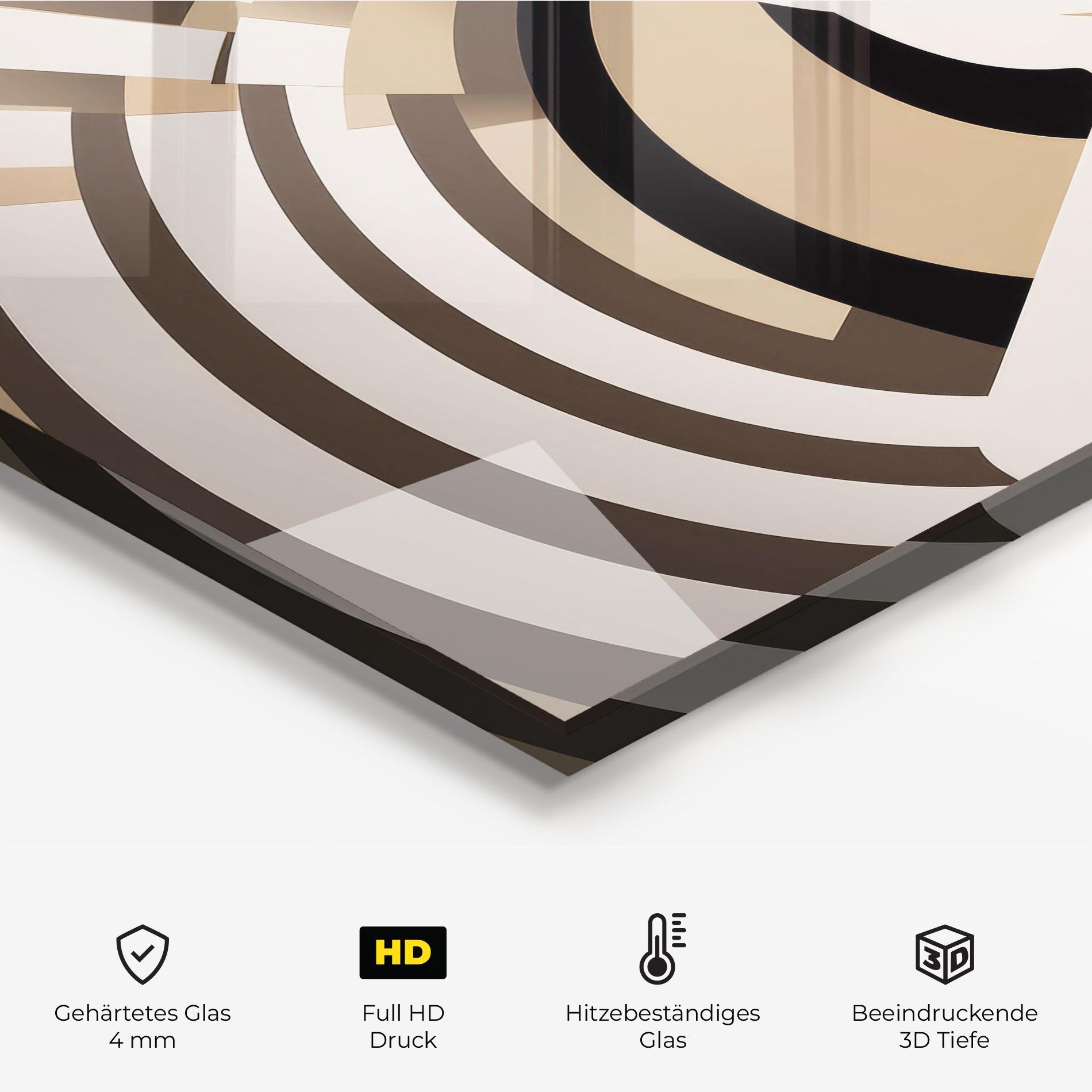 Küchenrückwand Glas Op Art Portrait mockup 2