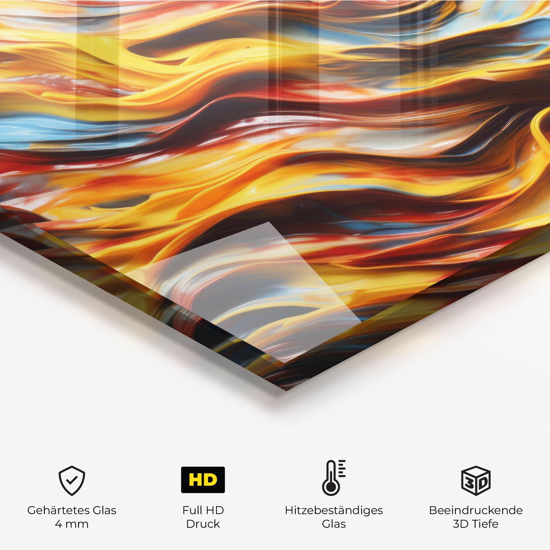 Küchenrückwand Glas Painted Woman mockup 2