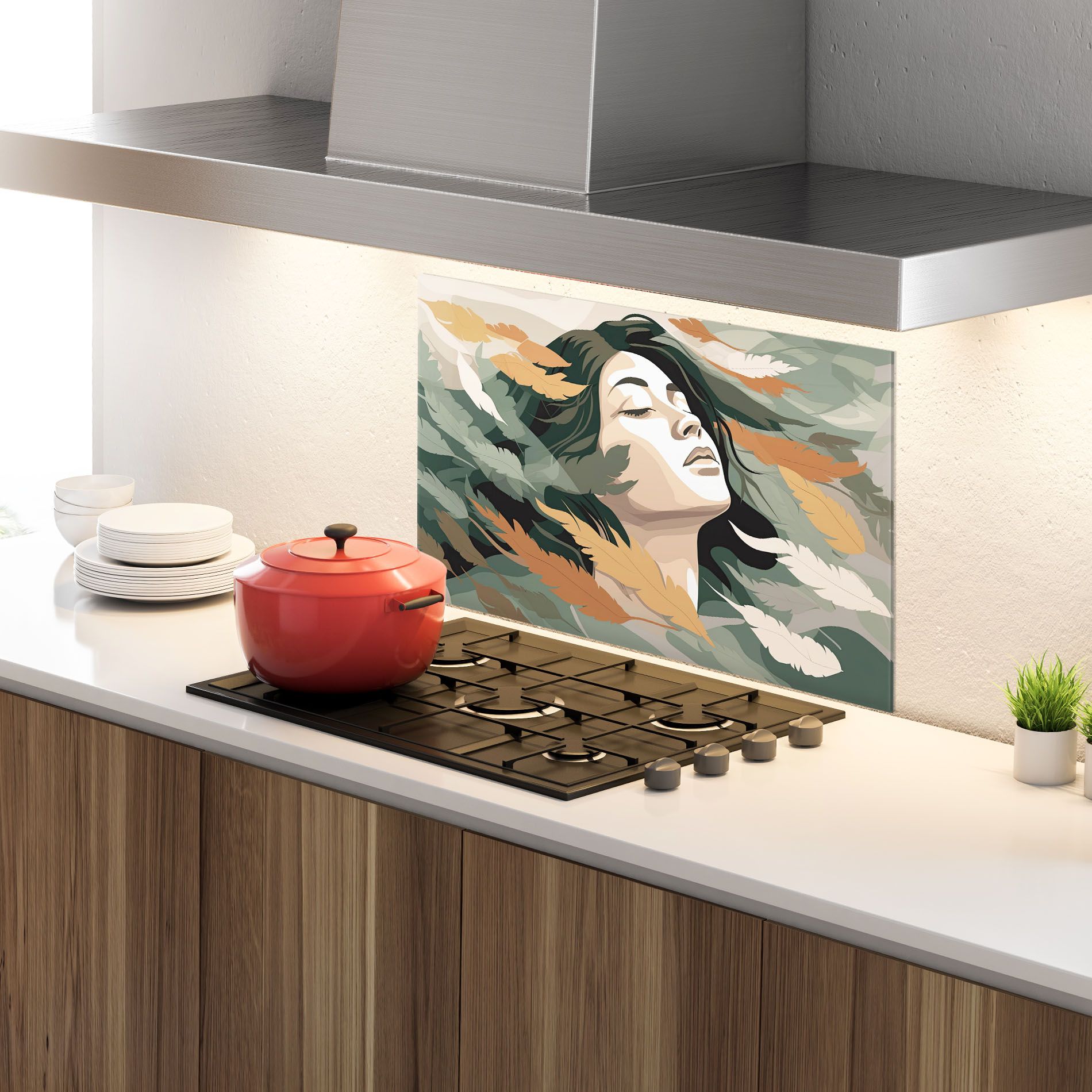 Dreamy Feather Female mockup 4