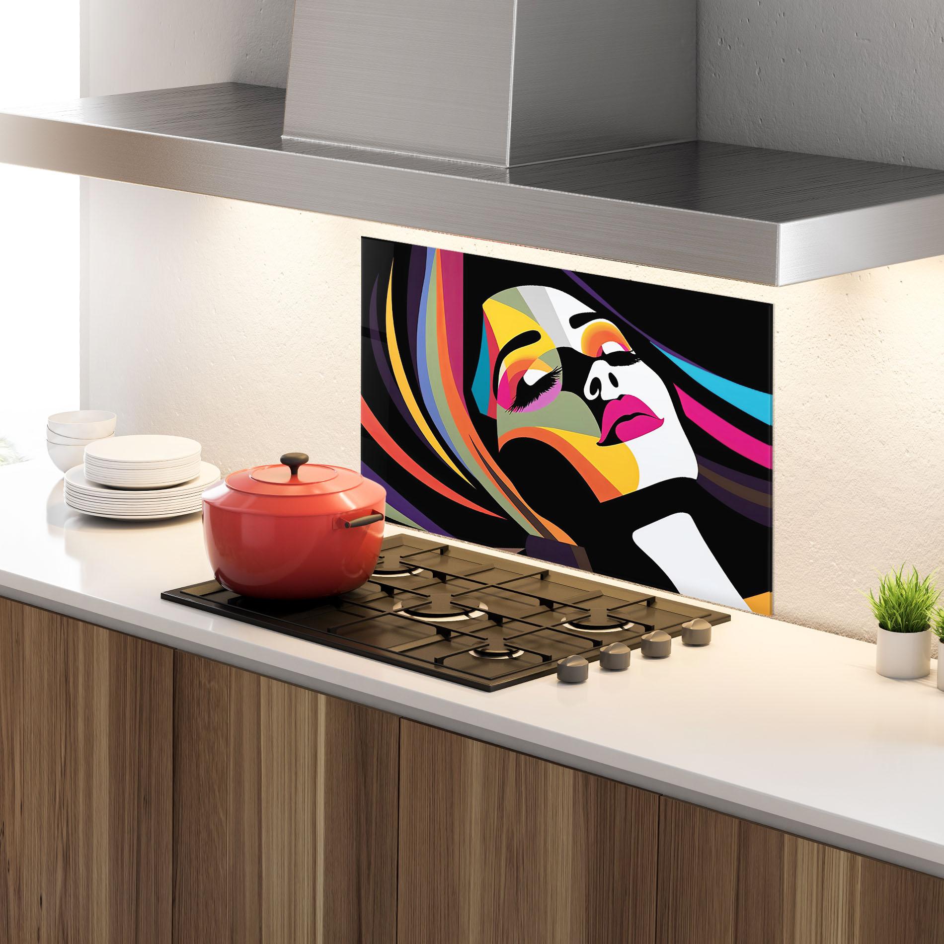 Küchenrückwand Glas Mesmerizing Dream mockup 4