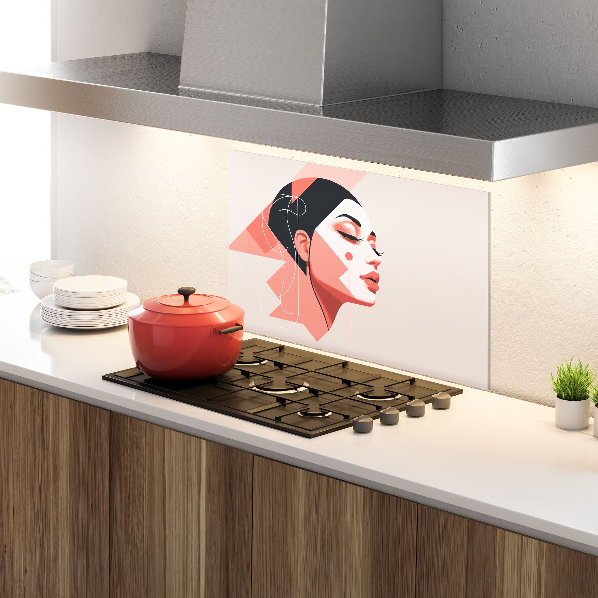 Pretty Abstract Face mockup 4