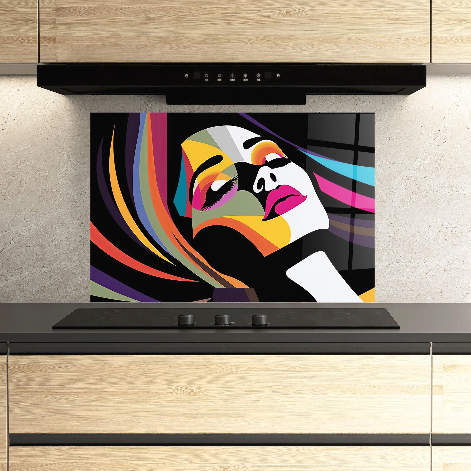 Küchenrückwand Glas Mesmerizing Dream mockup 3