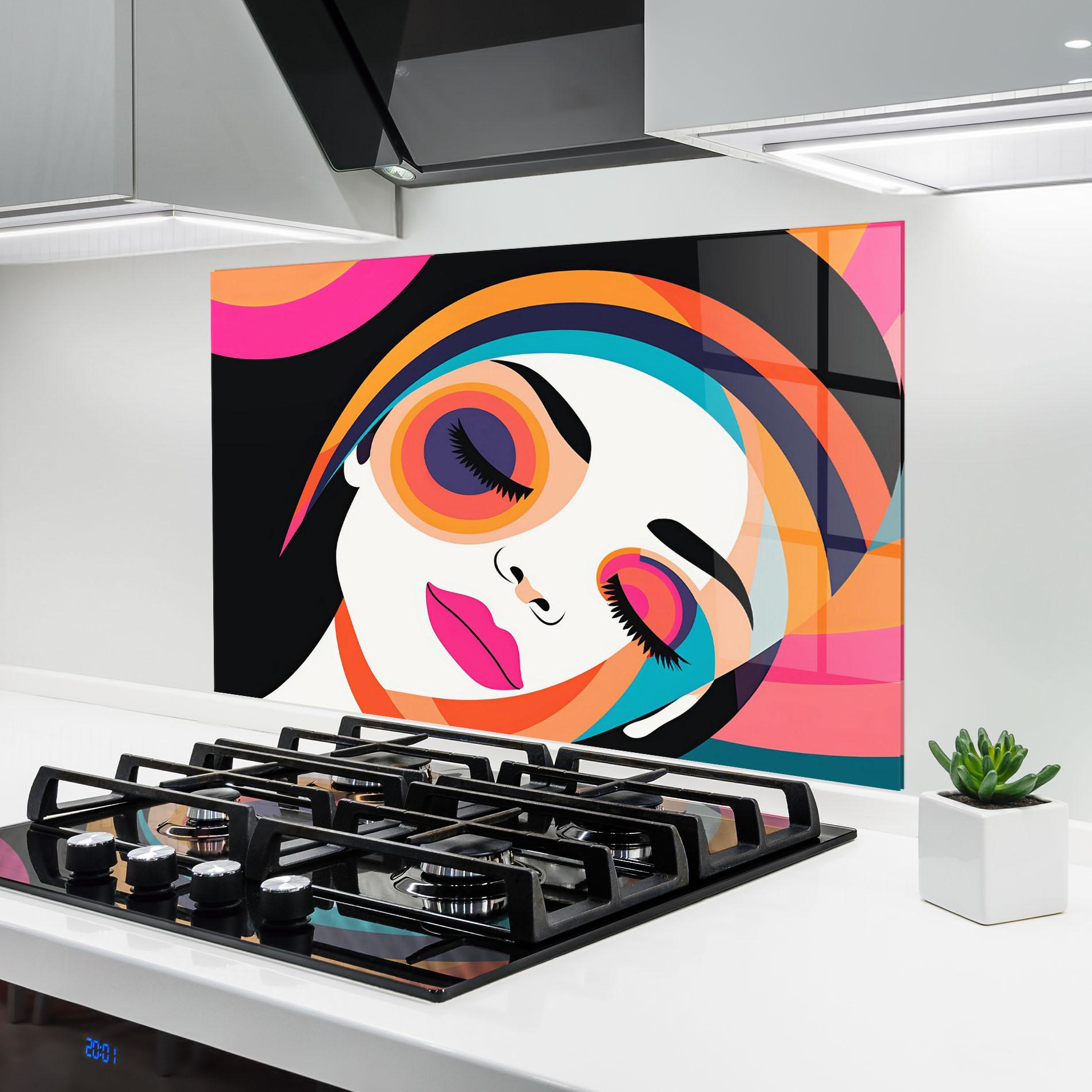 Küchenrückwand Glas Hypnotic Dreams mockup 6