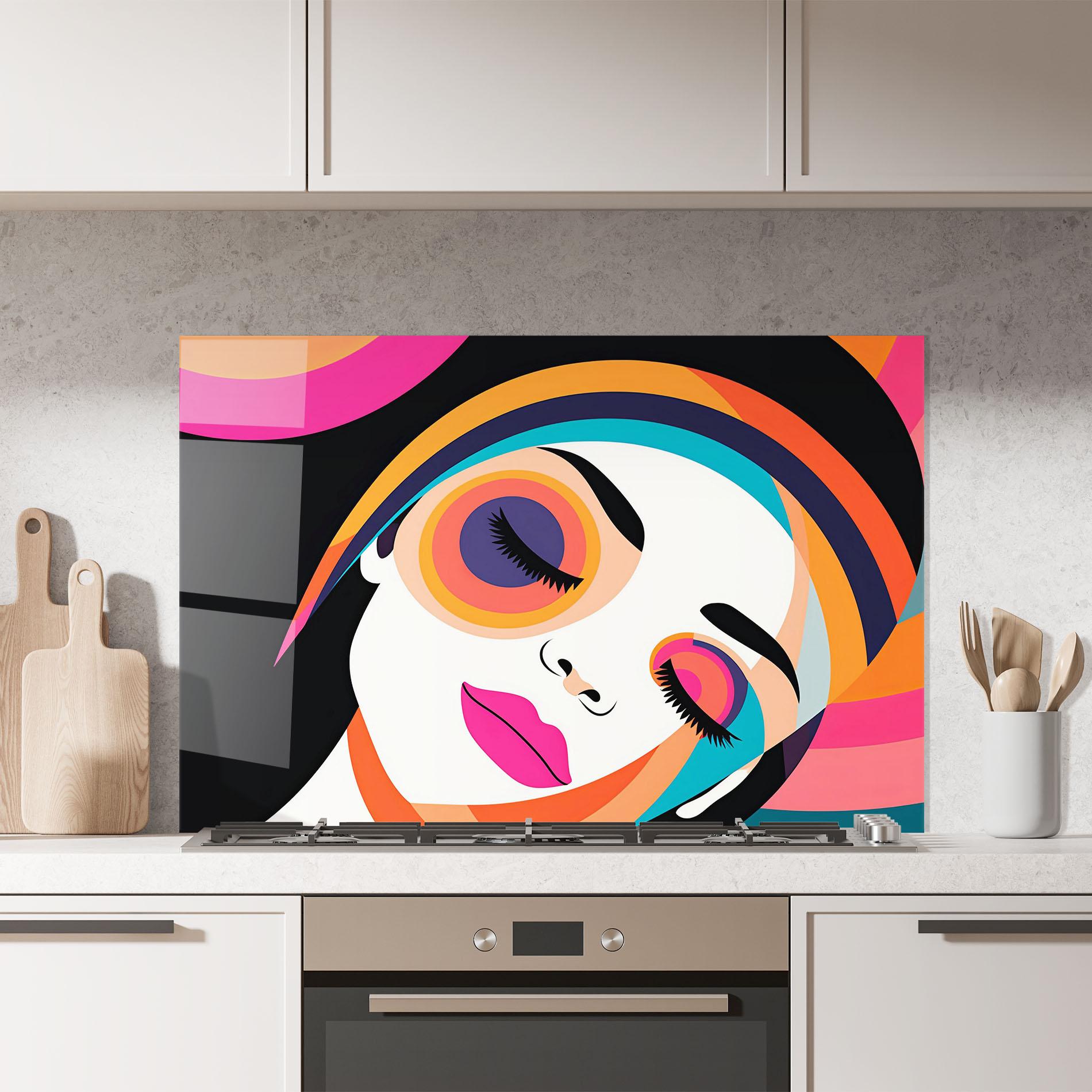 Küchenrückwand Glas Hypnotic Dreams mockup 7