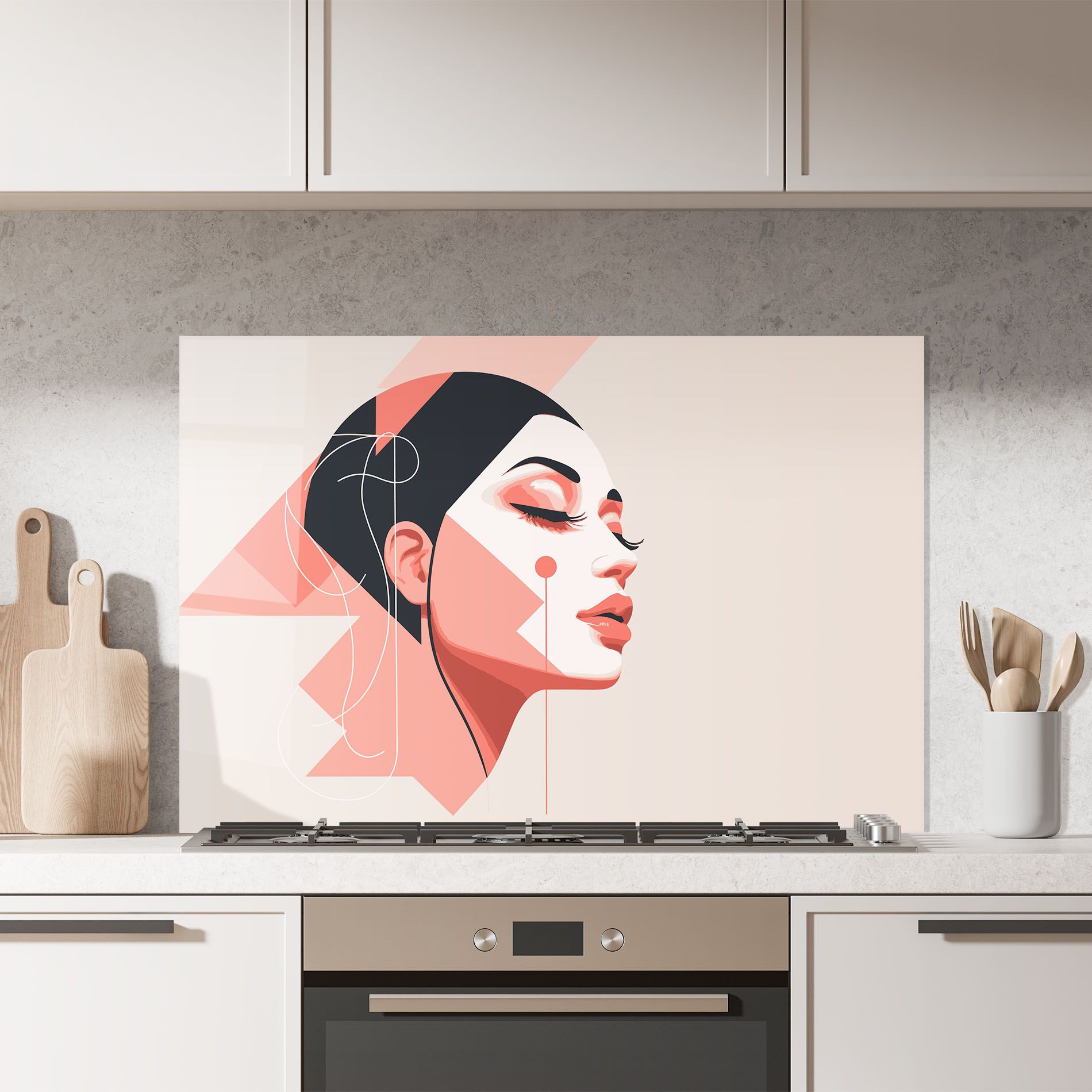 Pretty Abstract Face mockup 7