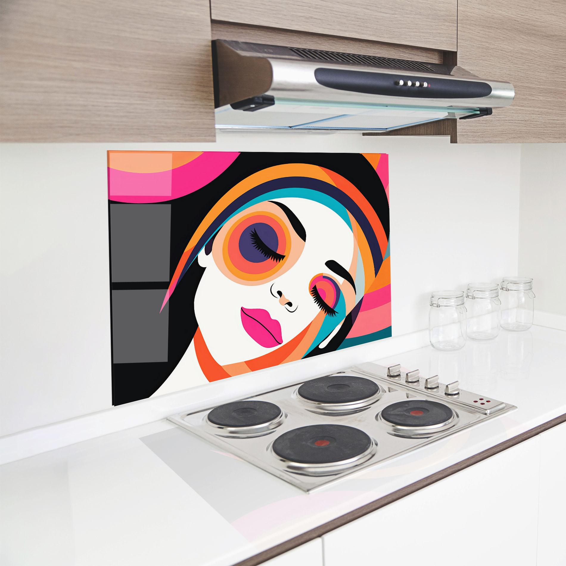 Küchenrückwand Glas Hypnotic Dreams mockup 8