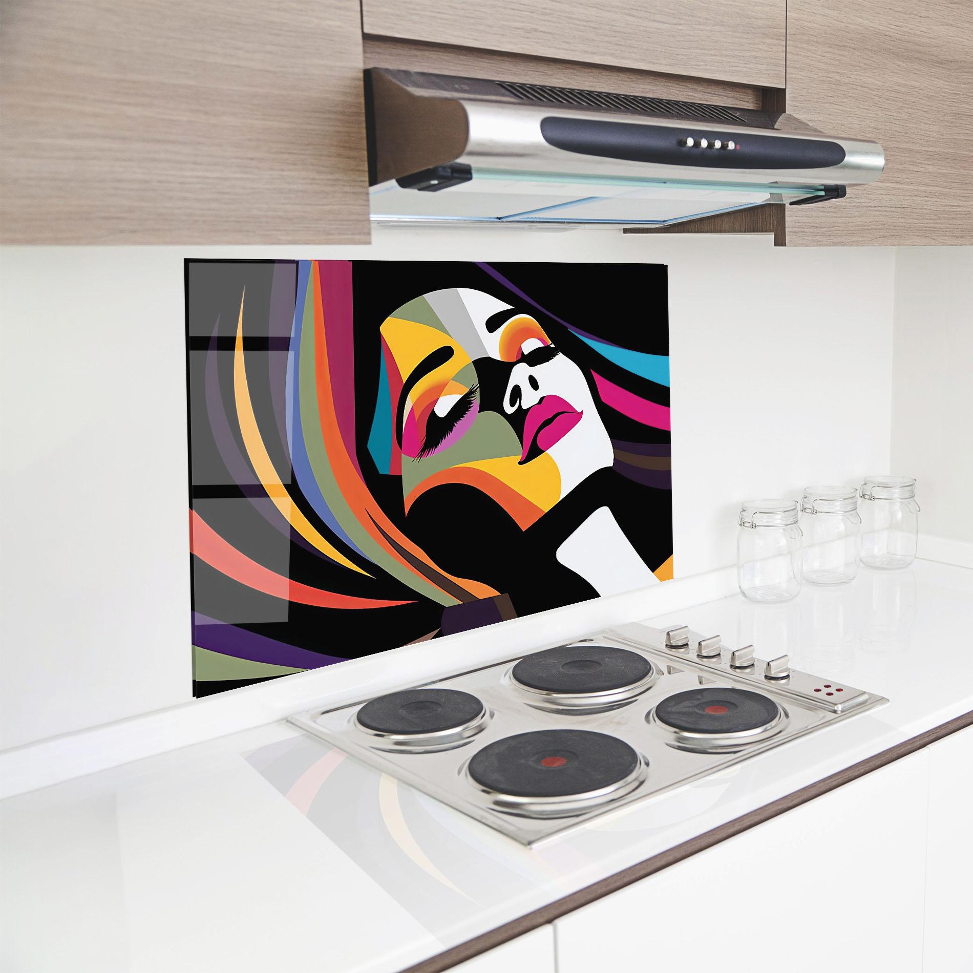 Küchenrückwand Glas Mesmerizing Dream mockup 8