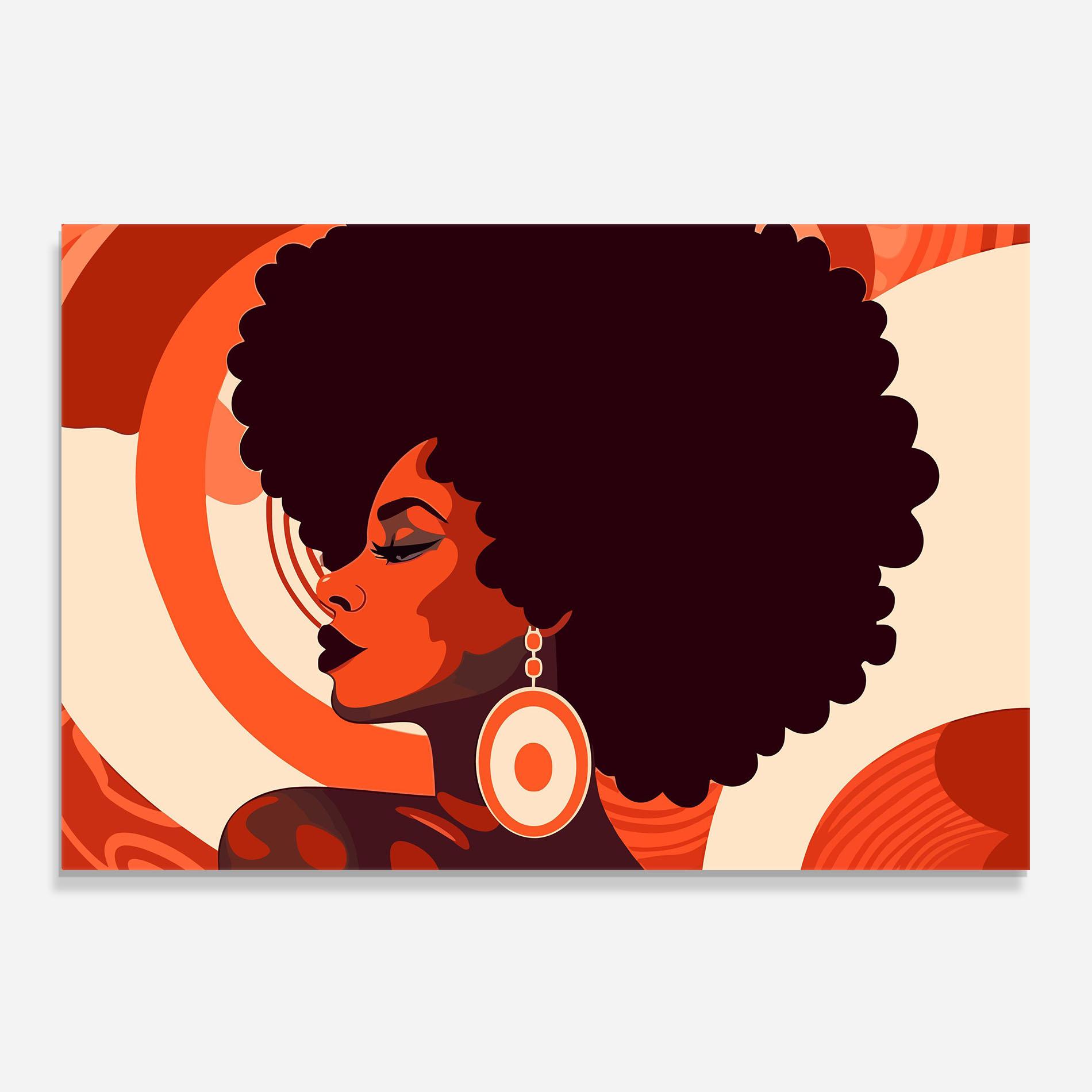 Küchenrückwand Glas Disco Afro Style mockup 0