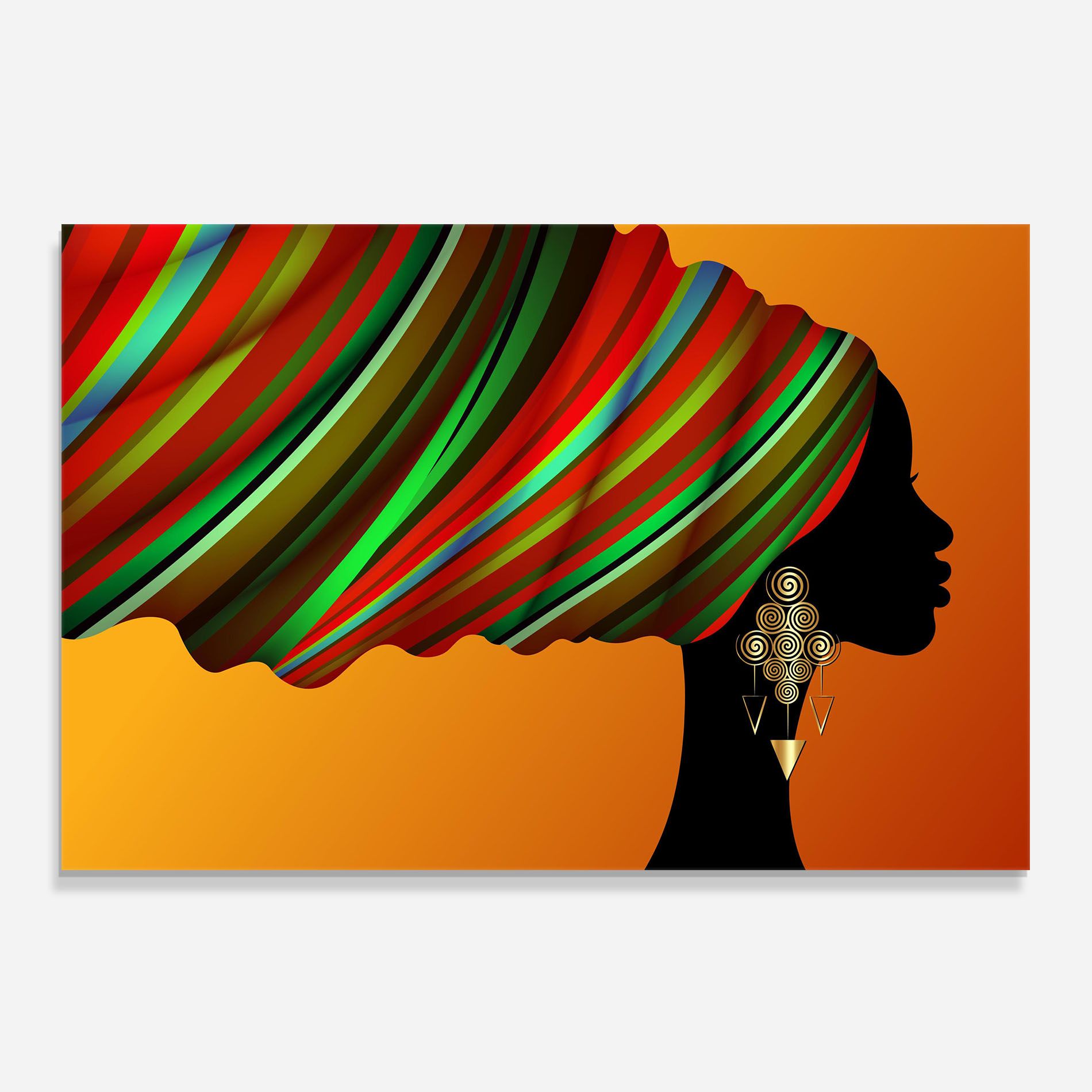 Gold African Earrings mockup 0