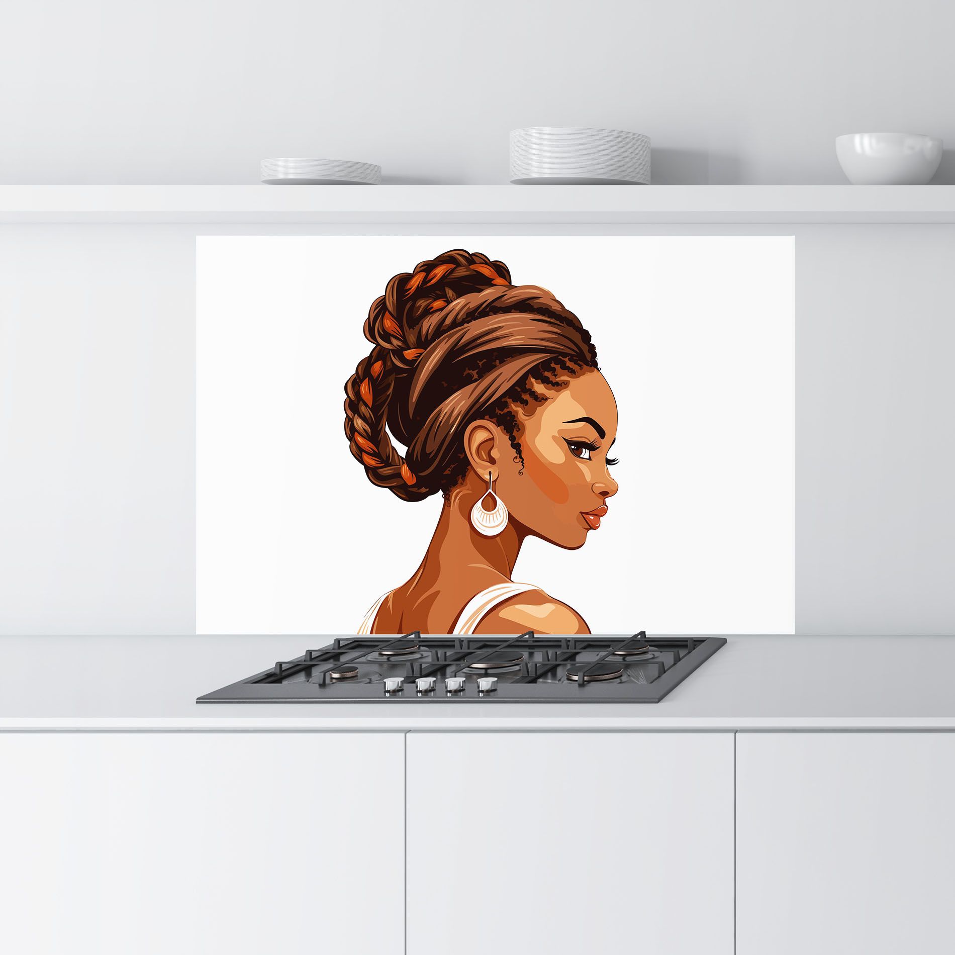 Pretty African Lady mockup 9