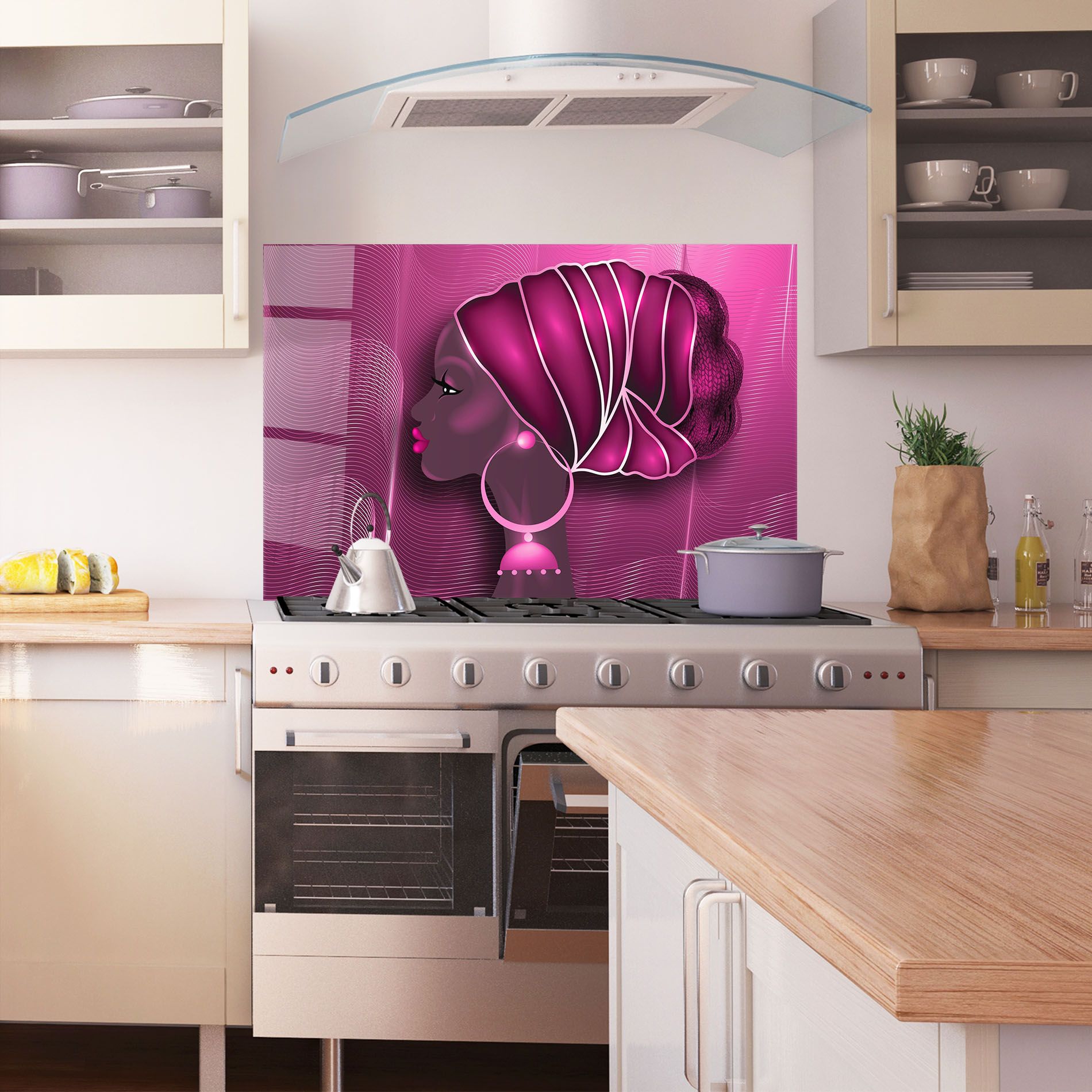 African Pink Woman mockup 1