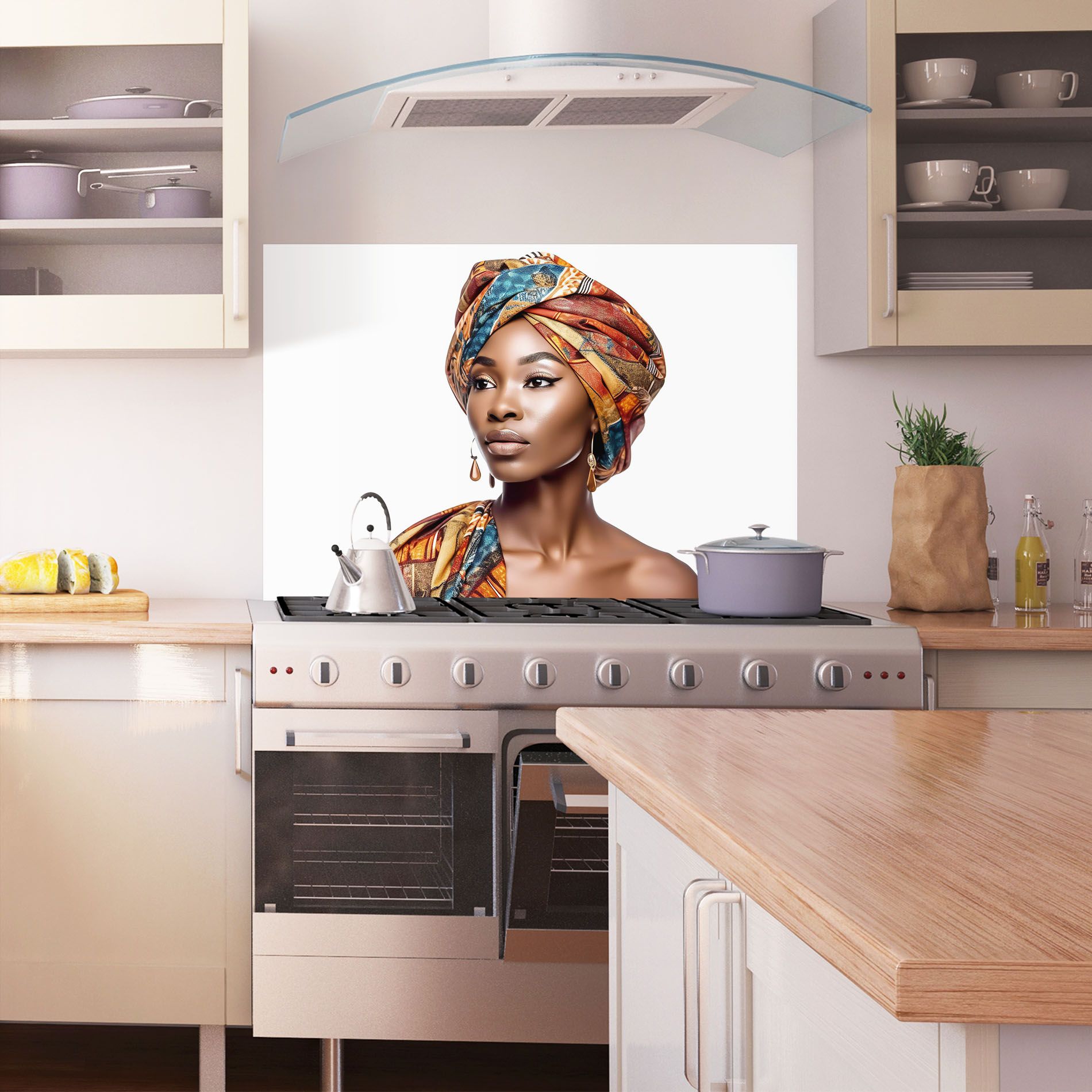 African Woman Turban mockup 1