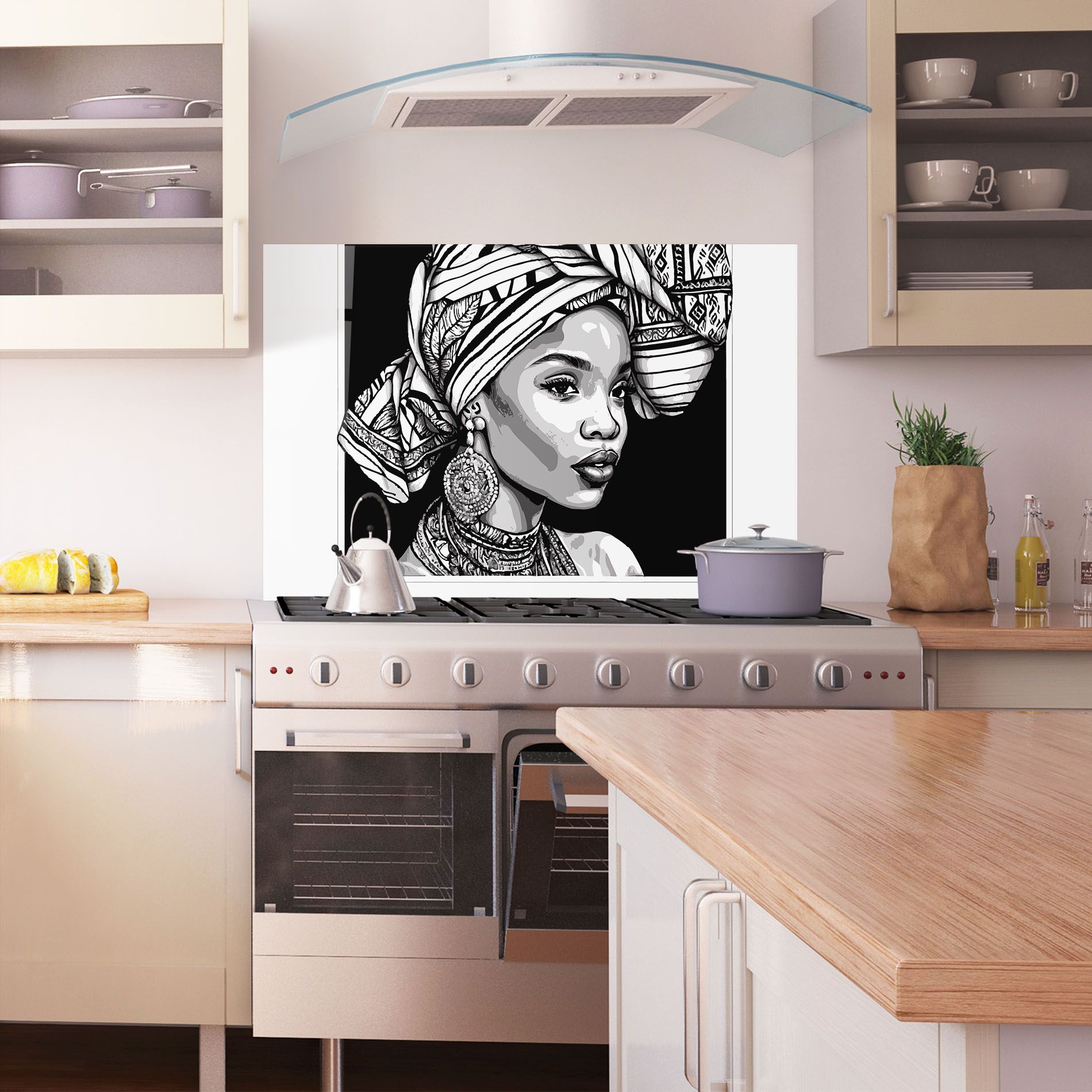 Beautiful African Lady mockup 1