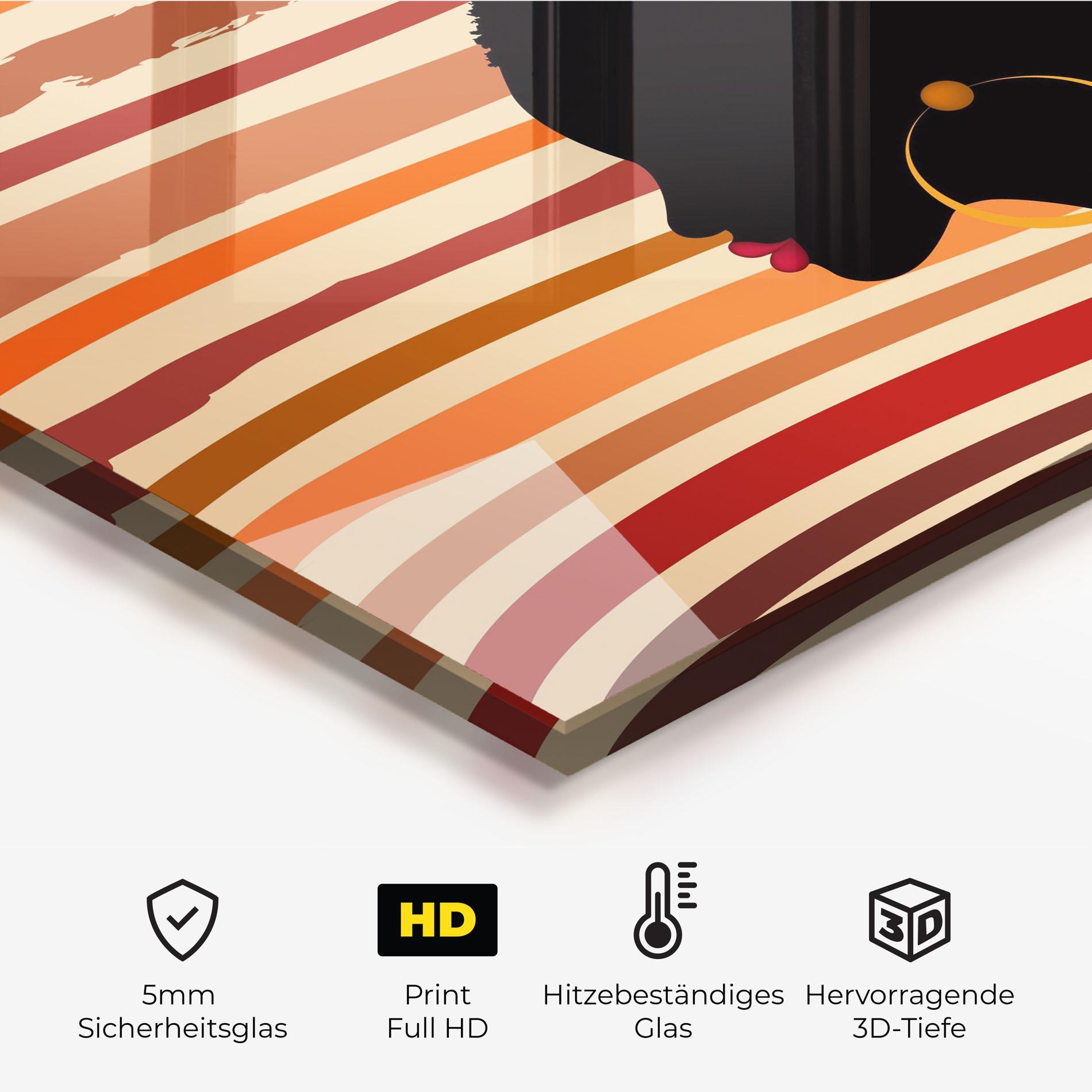 Küchenrückwand Glas African Hairstyle mockup 2