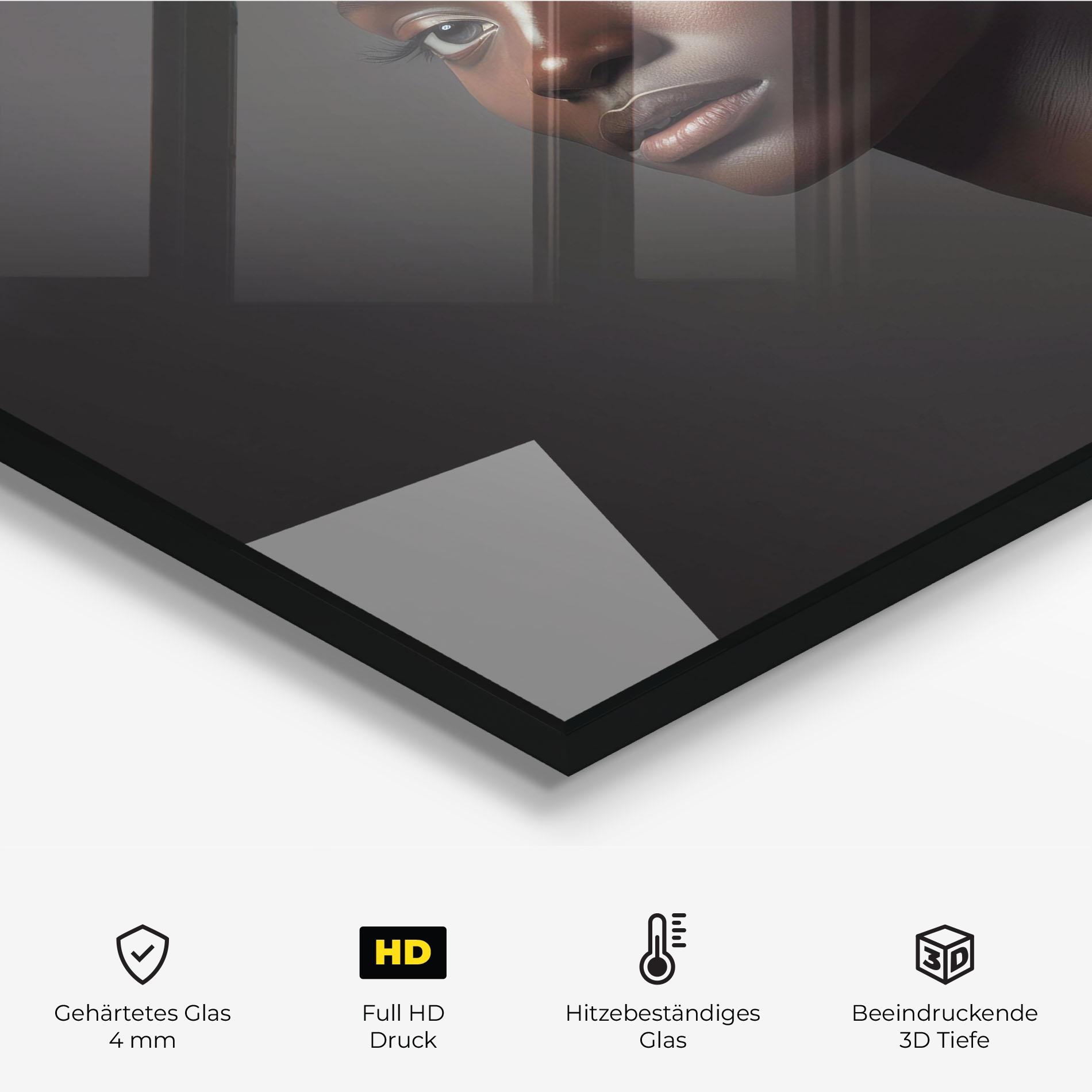 Küchenrückwand Glas African Natural Makeup mockup 2