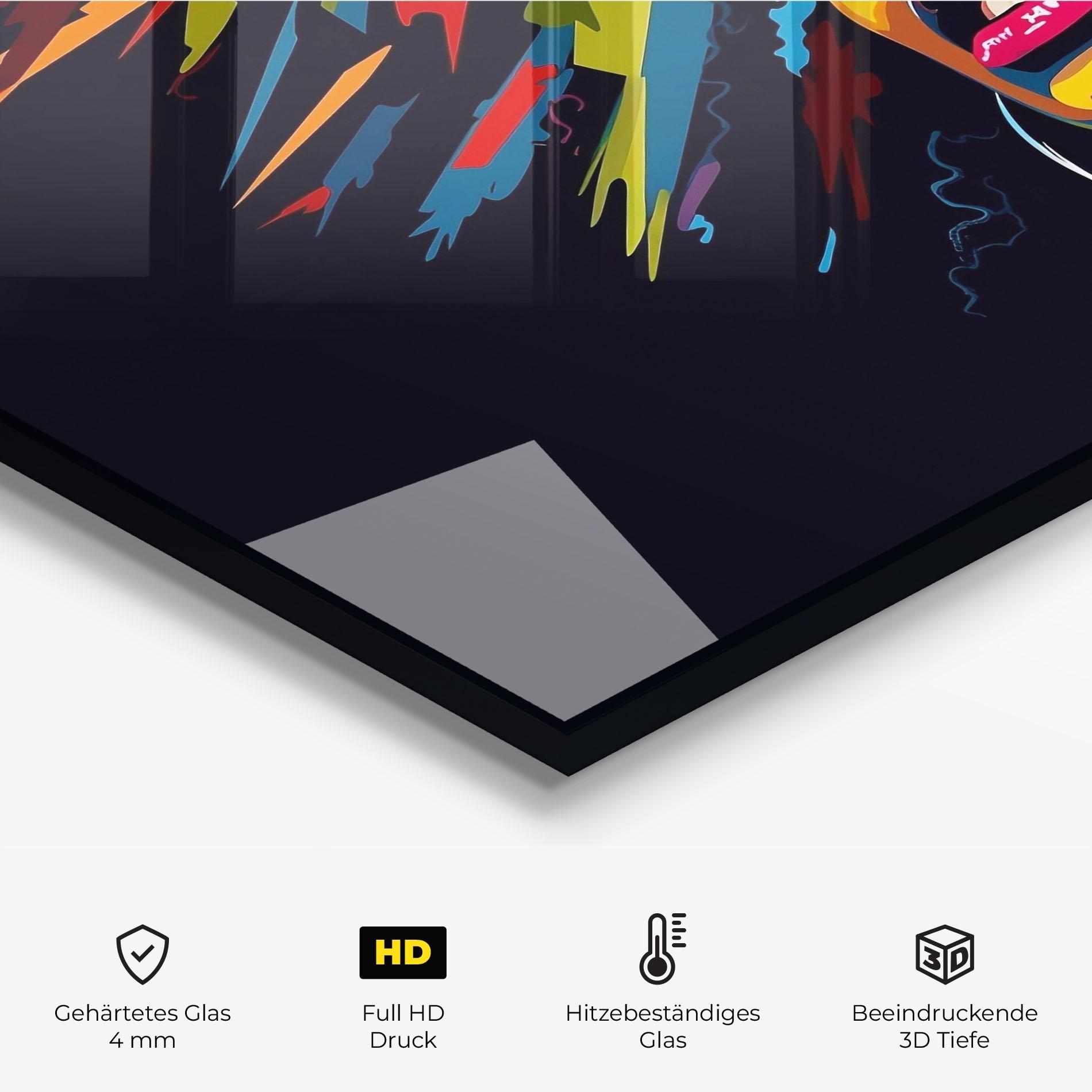 Küchenrückwand Glas African Woman Portrait mockup 2