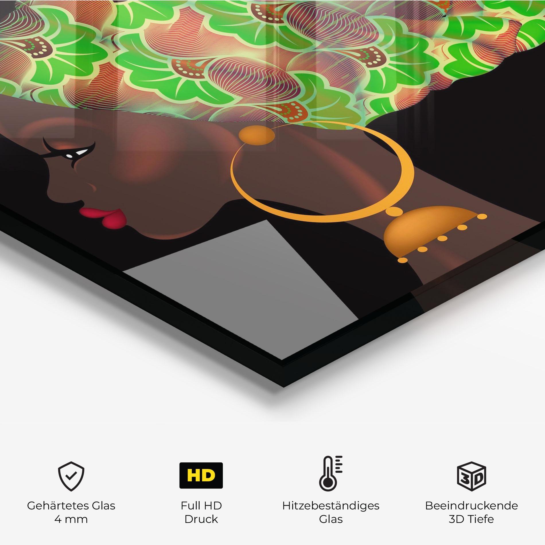 Küchenrückwand Glas Ankara Headwrap mockup 2